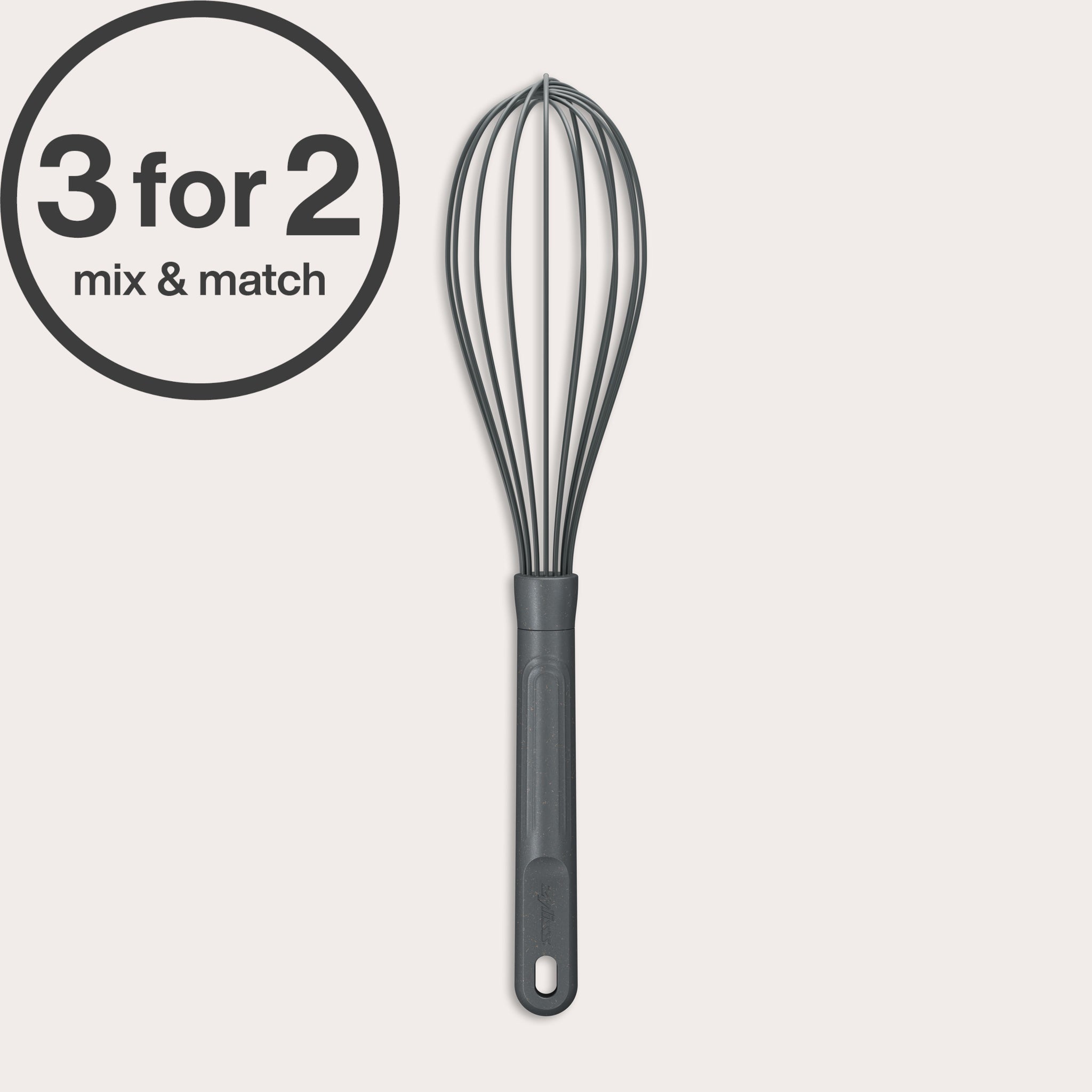 Premium Silicone Balloon Whisk - 12-Inch Stainless Steel Wire Kitchen Whisk for Baking, Mixing, Whisking Eggs & Cream - Non-Slip Ergonomic Handle - Dishwasher Safe - Perfect for Home Bakers & Professional Chefs