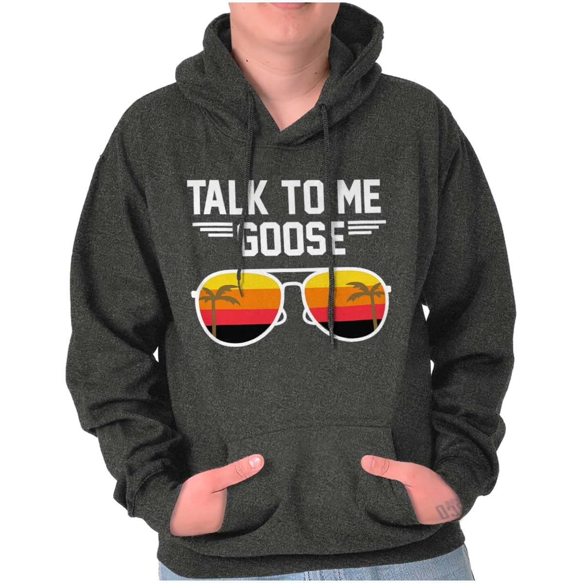 Trendy Sunset Hoodie Sweatshirt for Women & Men - Vintage Goose Sunglasses Print - Perfect for Beach Outings & Streetwear Fashion