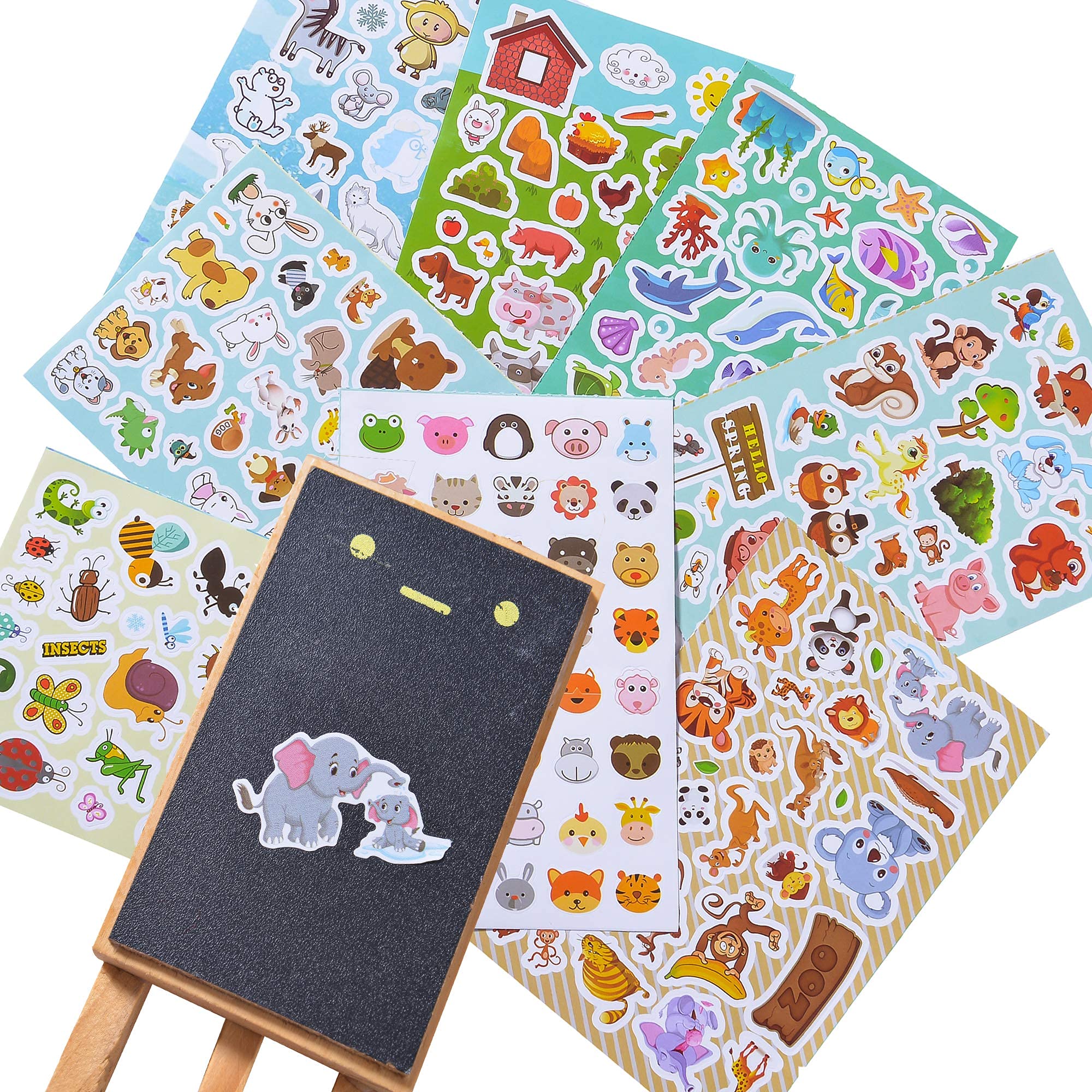 Kids Stickers - 2 Packs of 3100+ Cute Animal & Puffy Stickers for Scrapbooking, DIY Crafts, School Projects & Reward Incentives