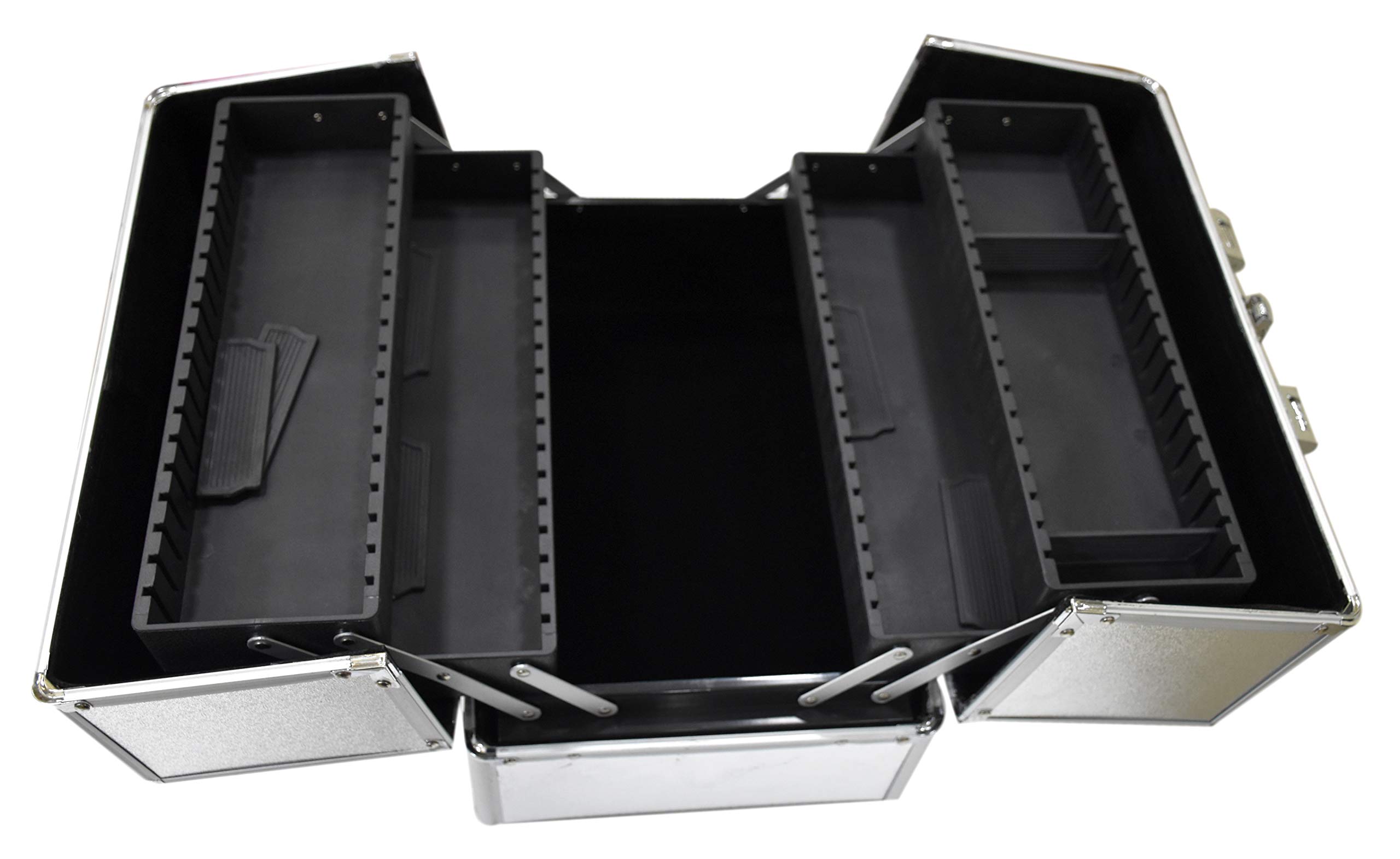 Pride Star Professional Makeup Kit (Silver) - 12-Piece Cosmetic Set with Mirror & Brushes for Makeup Artists, Beginners & Travel | Perfect for Home, Salon & On-the-Go Beauty