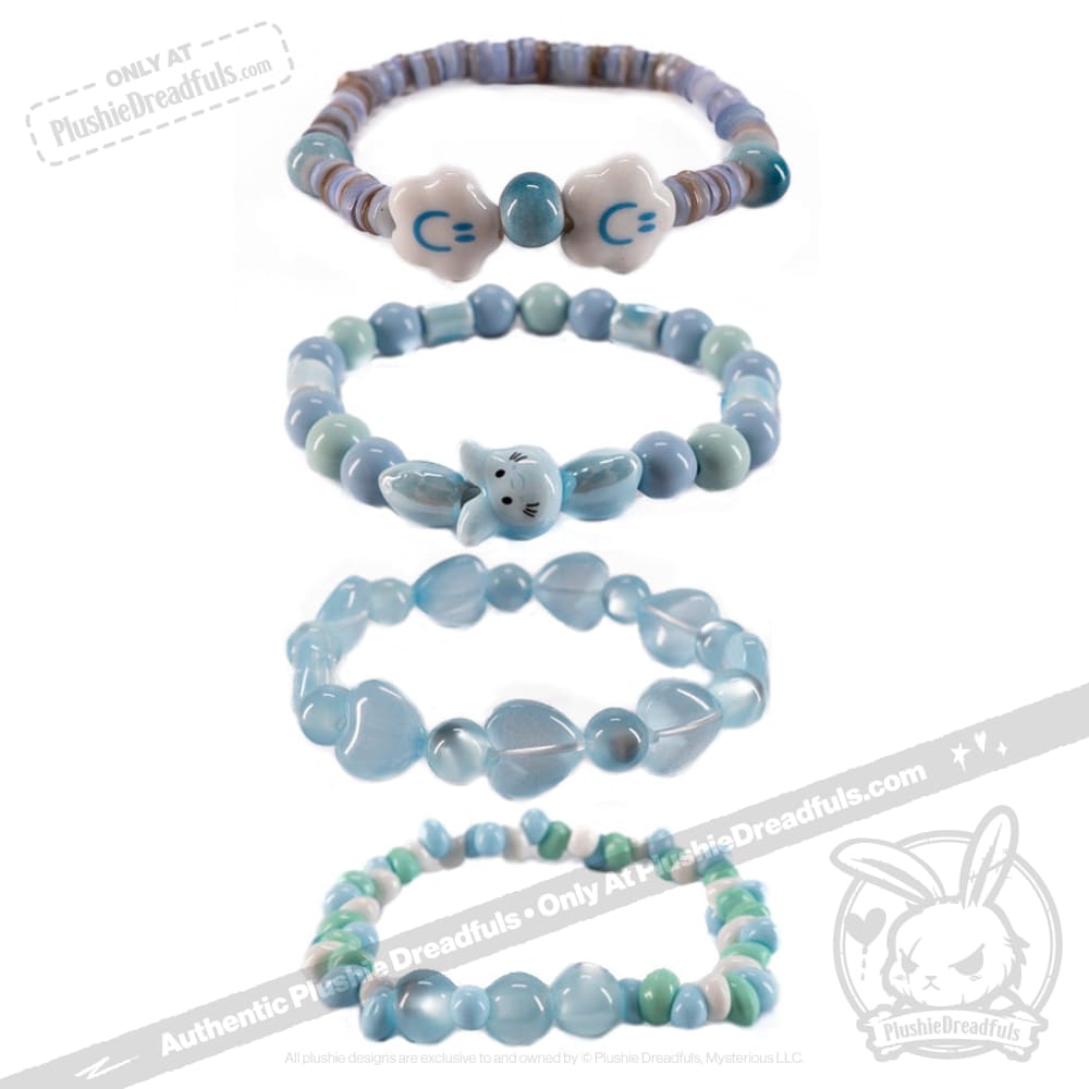 Plushie Dreadfuls Overthinking Stacking Friendship Bracelet - Cute Adjustable Beaded Bracelets for Women & Teens - Perfect for Best Friend Gifts, Anxiety Relief & Everyday Wear