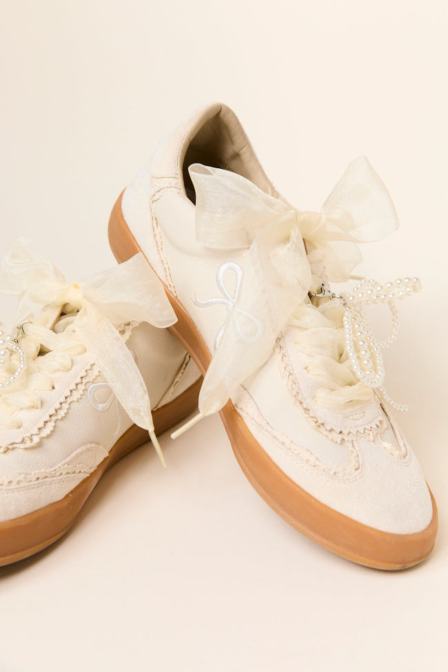 Victorian-Inspired Lace-Up Sneakers with Bow Detail - Elegant Casual Shoes for Women | Perfect for Daily Wear, Office, and Special Occasions