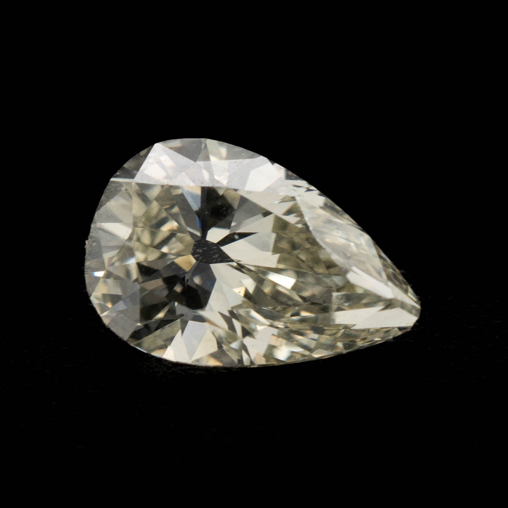 0.79ct Old Mine Pear Shaped Diamond - M VS2 Clarity | Vintage Style Engagement Ring & Wedding Jewelry