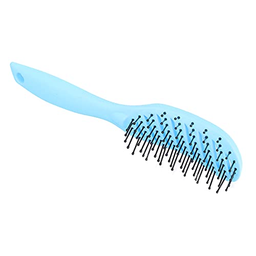 Premium Round Head Massage Brush Comb - Nylon Bristles for Styling & Scalp Care - Home & Salon Use (Blue) - Ideal for Detangling, Styling & Relaxing Massage