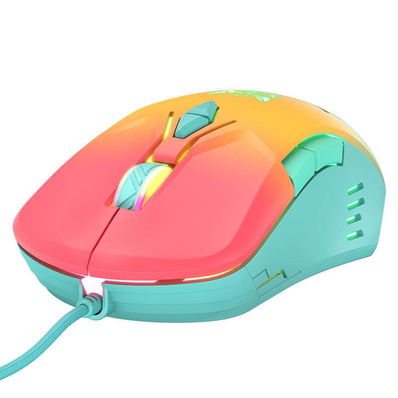 ONIKUMA CW902 Wired Gaming Mouse with 7 RGB LED Backlit Modes, 7200 DPI, Ergonomic Design - Perfect for PC Gaming, Office Work & Streaming Setup
