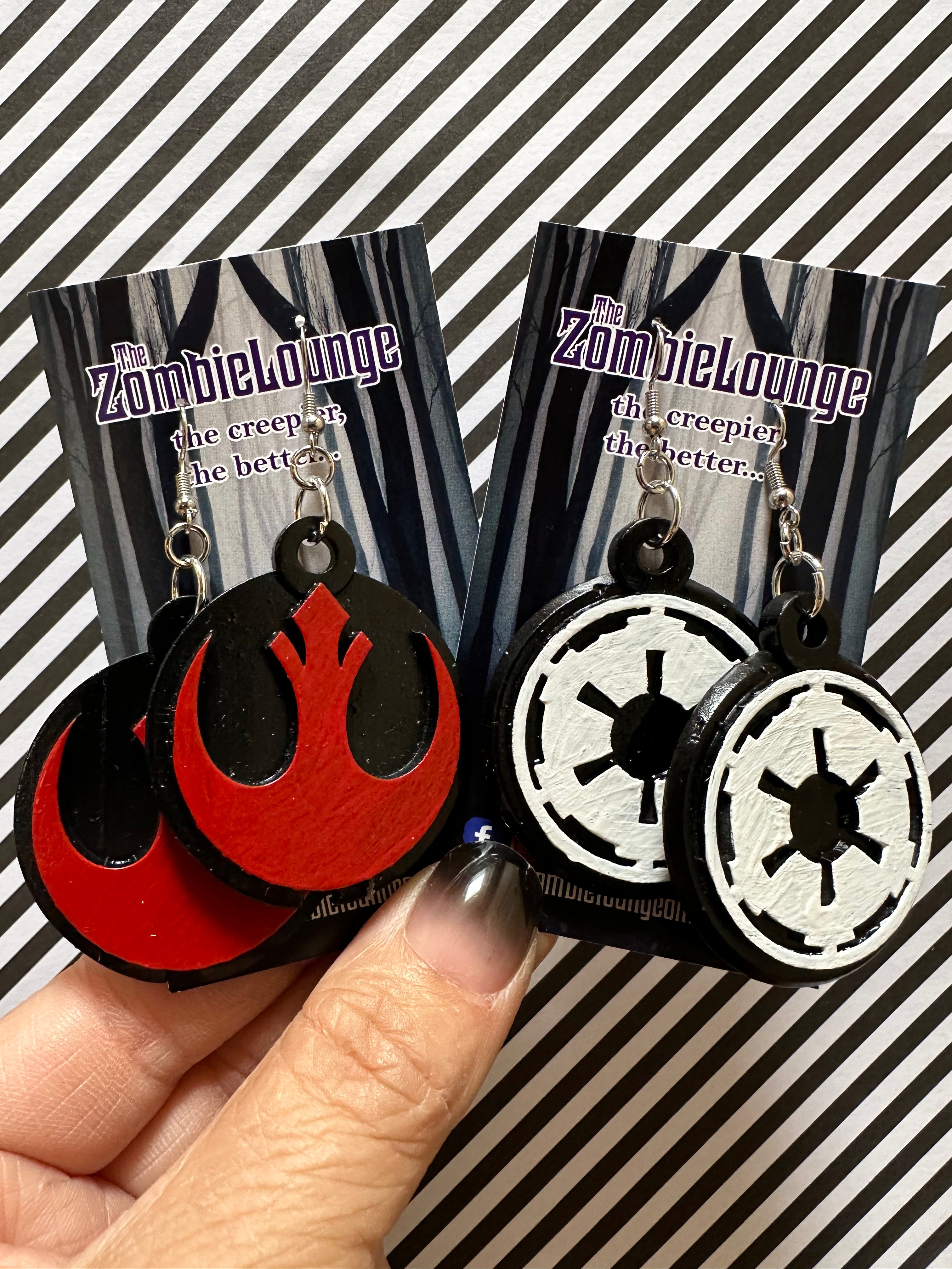 Star Wars Rebel and Imperial Earrings - Stylish Jewelry for Cosplay, Gifts & Everyday Wear