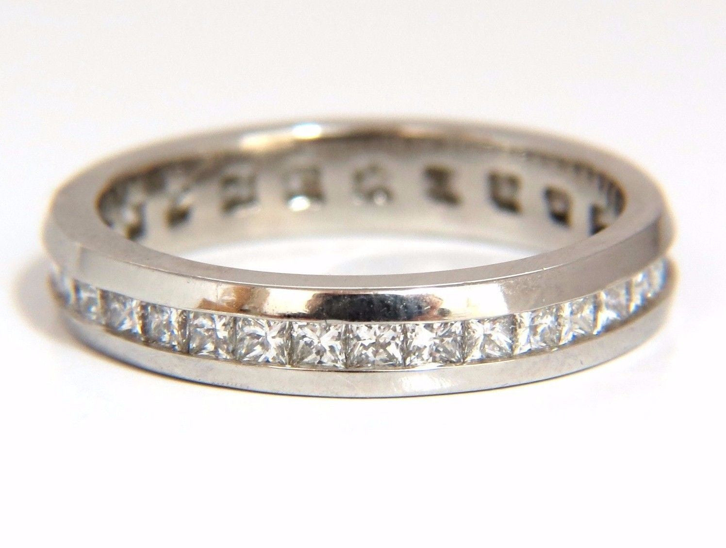 1.20CT Princess Cut Diamond Eternity Band Ring - 14K White Gold G/VS Size 7 (3.8mm Width) - Perfect for Anniversaries, Engagements & Special Occasions