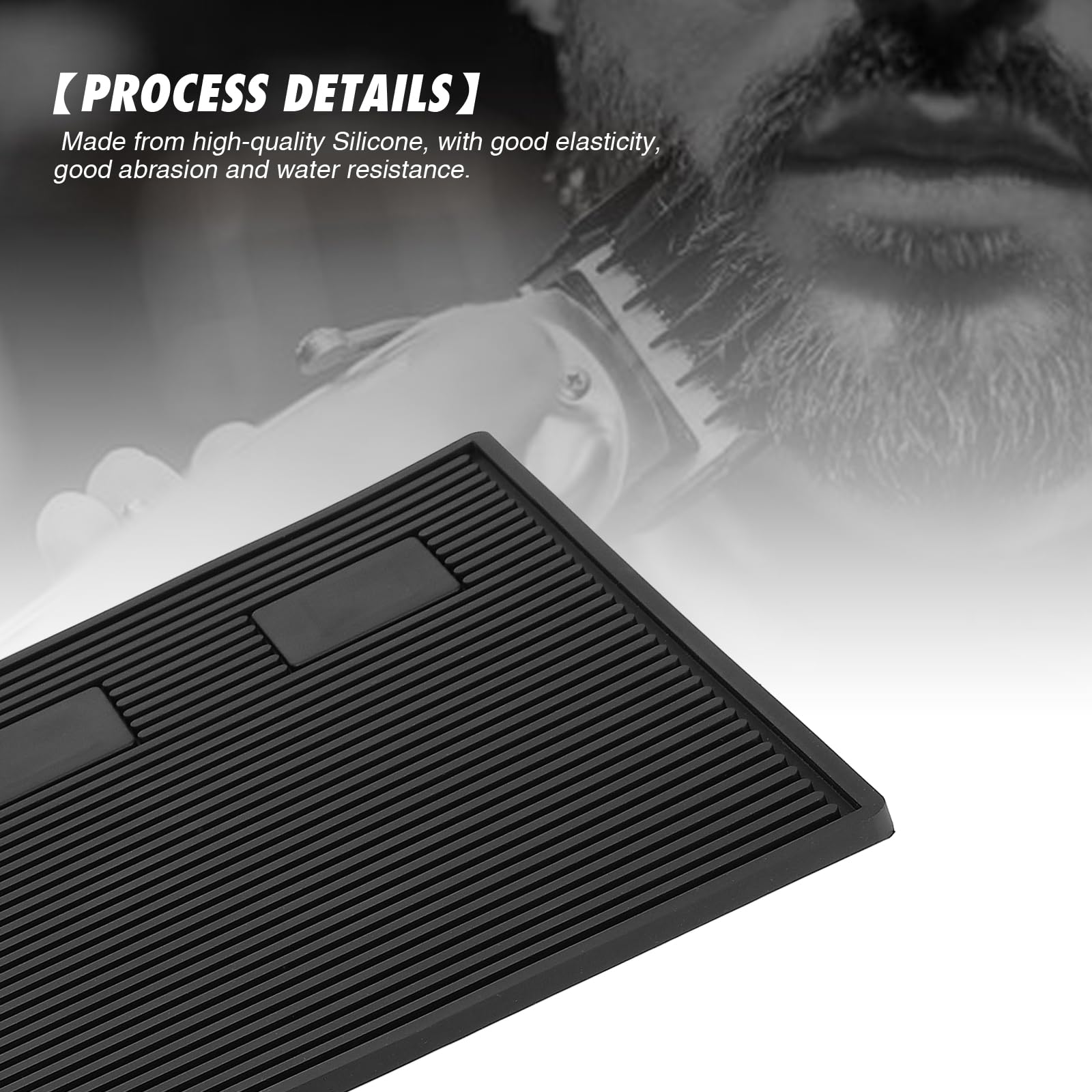Professional Magnetic Barber Station Mat for Clippers - Non-Slip Stripe Organizer Mat, 19