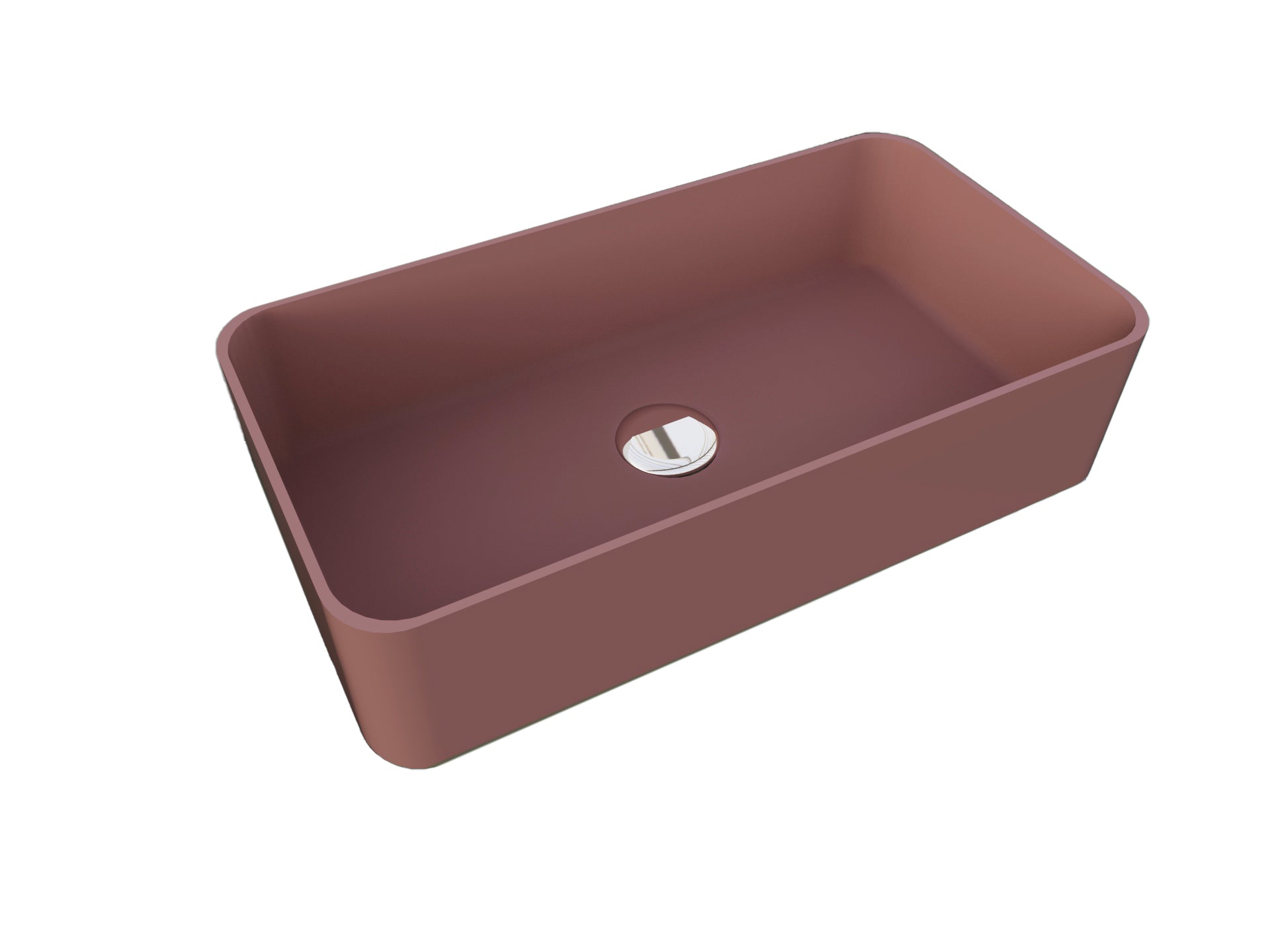 DAX Aeda Matt Vessel Rectangular Sink - Modern Bathroom Vanity Basin with Overflow for Powder Room & Guest Bath | Perfect for Contemporary Home Decor