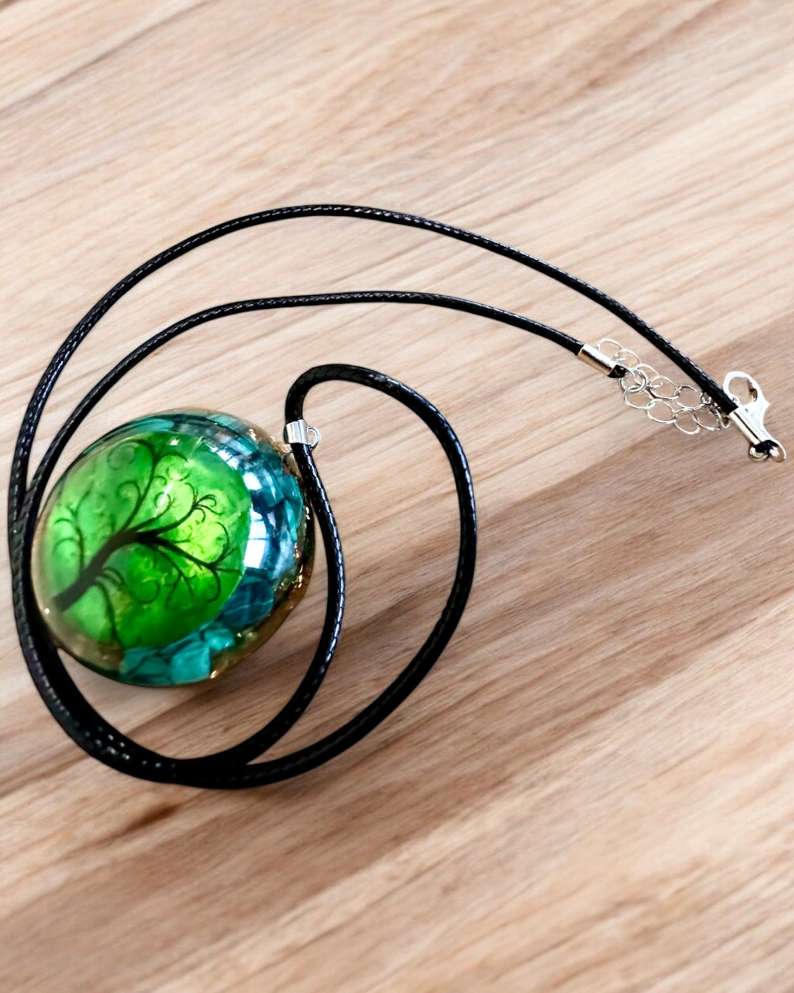 Malachite Amulet of Life Necklace - Personalized Engraved Pendant for Protection & Good Fortune | Spiritual Jewelry Gift for Women, Men | Perfect for Meditation, Energy Healing & Special Occasions