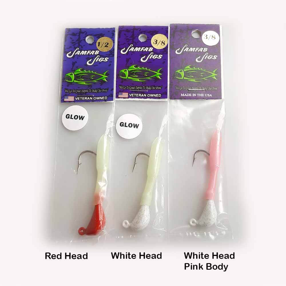 Jamfab Jigs Tube Jig 1/2OZ Fishing Lure for Bass, Walleye & Trout - Perfect for Freshwater & Saltwater Fishing