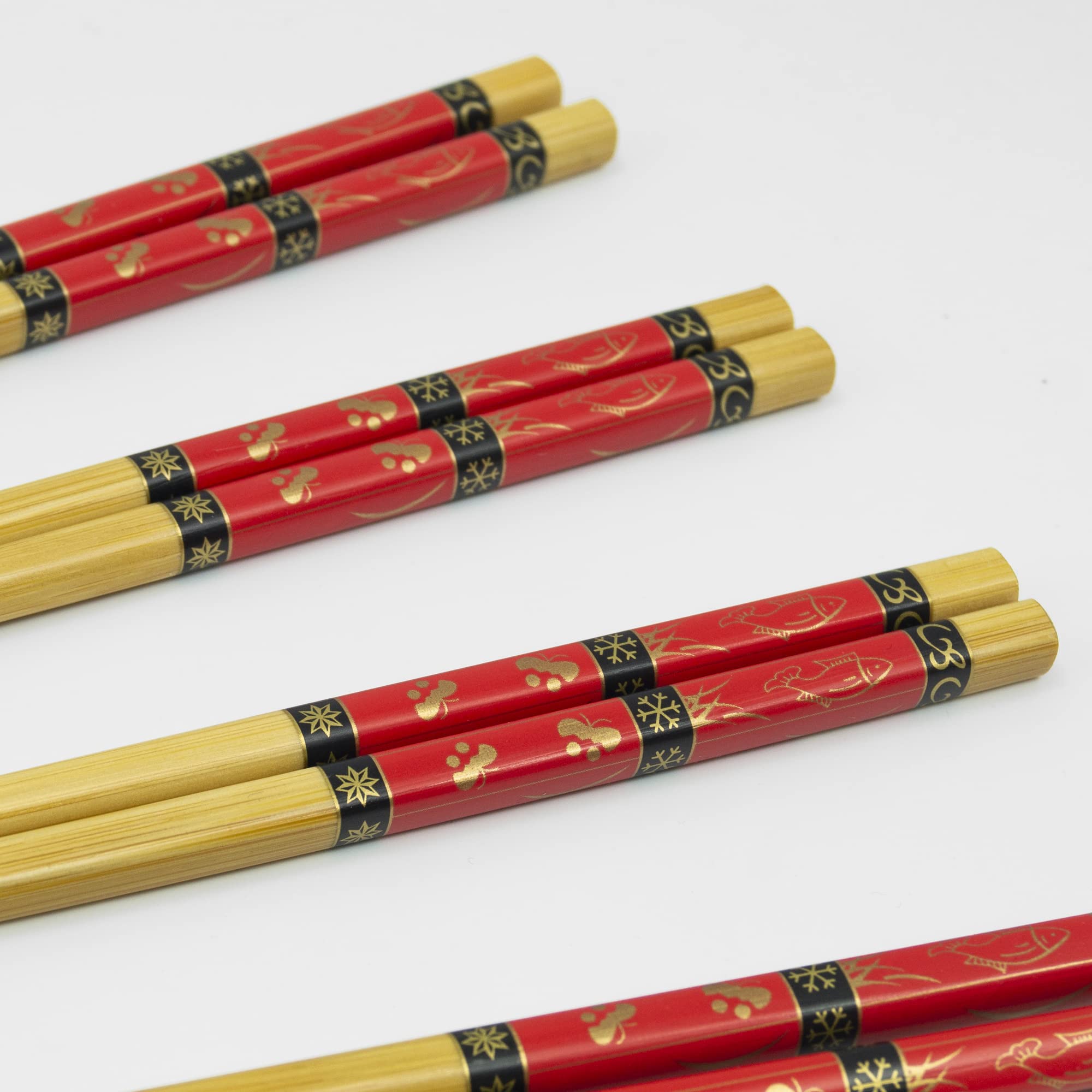 13-Piece Colorful Bamboo Chopsticks Set with Soy Sauce Dishes - Perfect for Sushi, Asian Cuisine & Dinner Parties