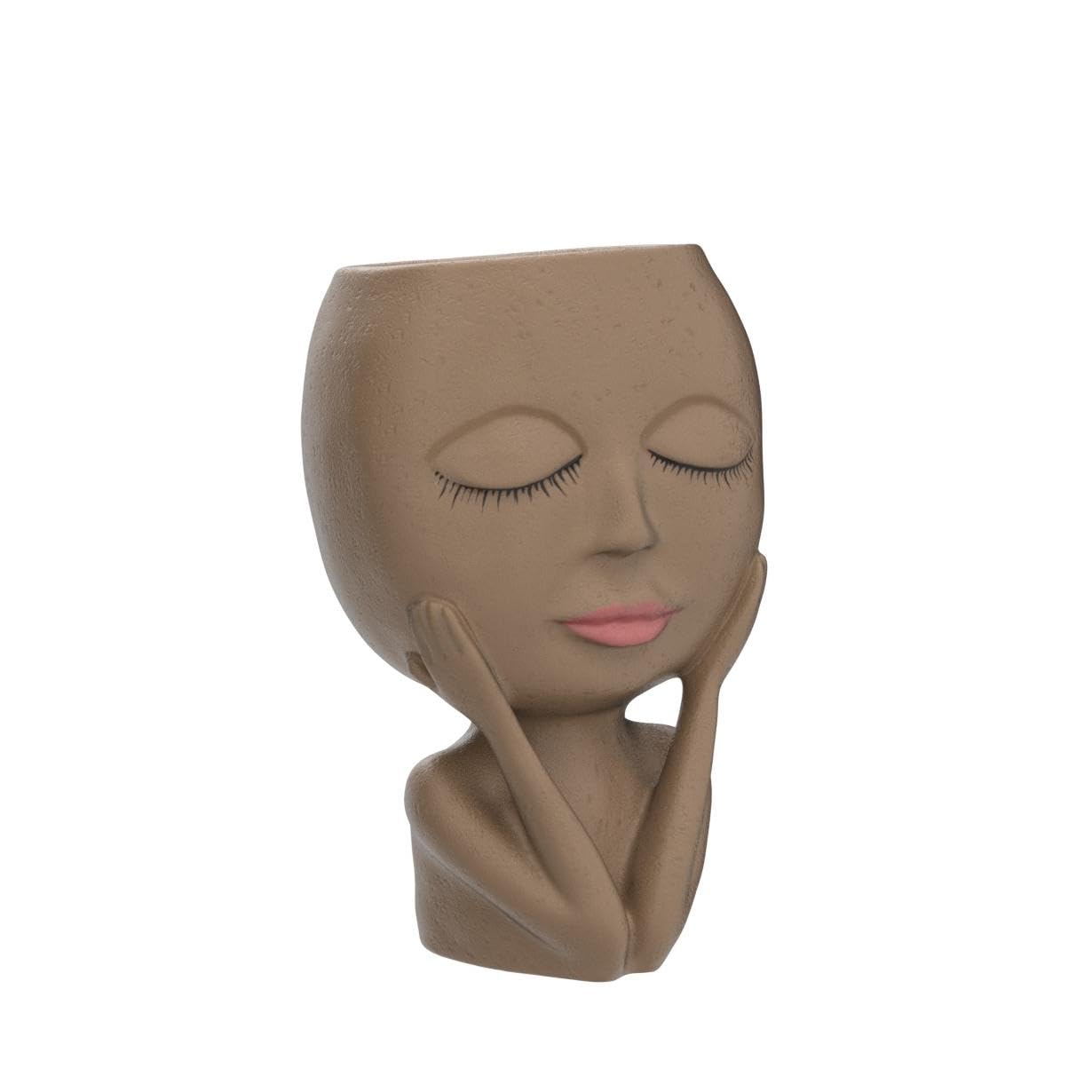 AIMEBBY Cute Resin Face Flower Pot Head Planter with Drainage Hole - Perfect for Succulents, Cactus & Small Plants - Ideal for Home Decor, Office Desk & Gift Giving