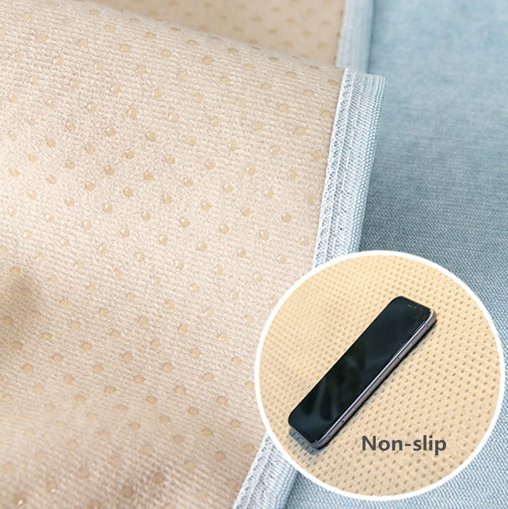 Universal Non-Slip Waterproof Sofa Slipcover - Soft Corduroy Couch Protector for Pets & Kids - Dark Blue (Medium) - Perfect for Living Room Furniture Protection & Home Decor