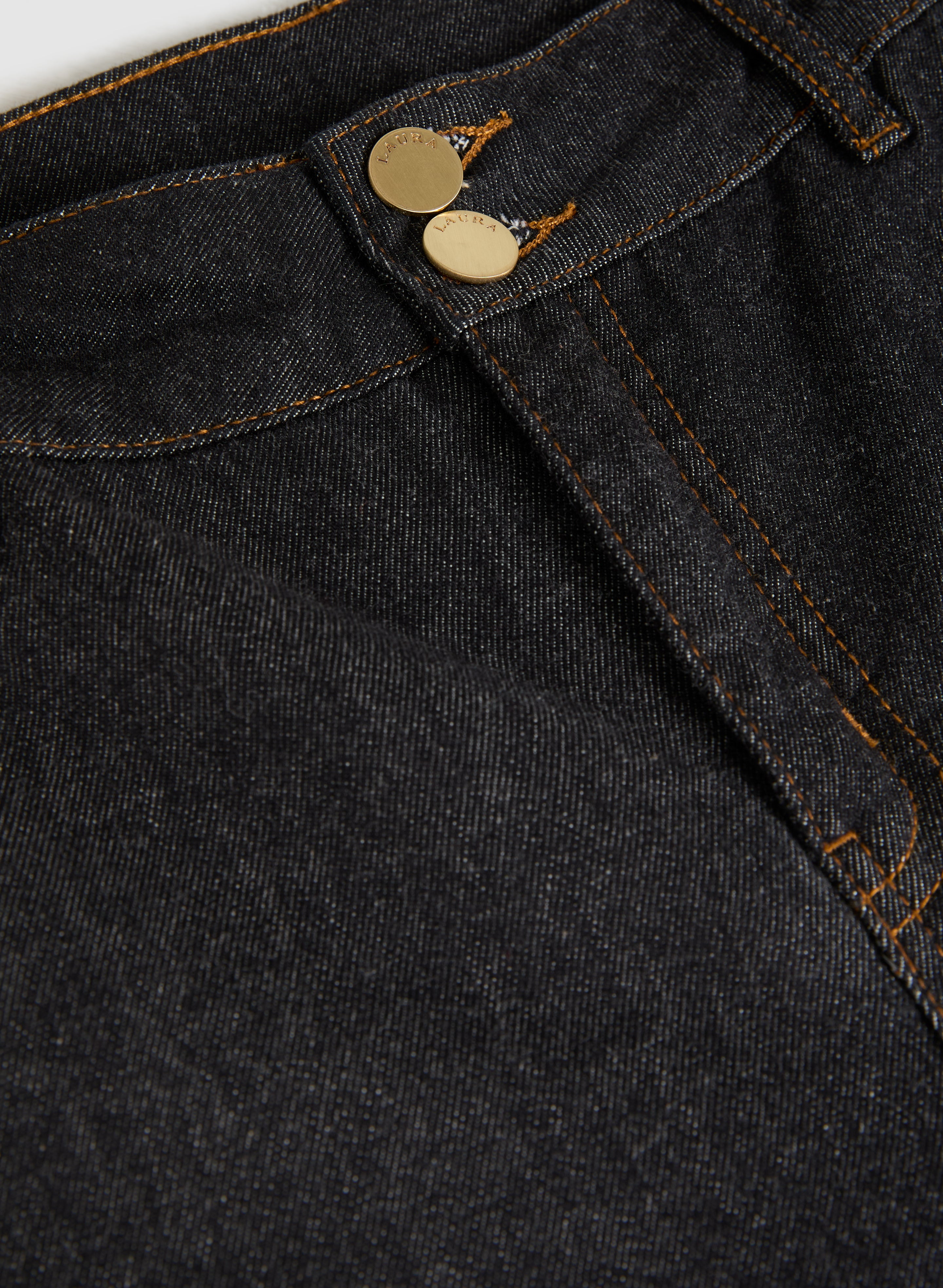 Dark Blue Flare Leg Jeans for Petites - Stretch Denim Comfort Fit (Style 4030331) | Perfect for Casual Wear, Office Outfits & Night Out