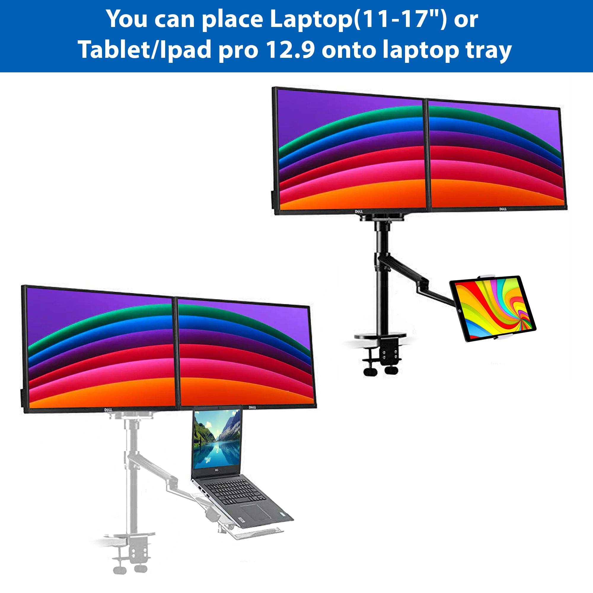 Adjustable 3-in-1 Laptop & Monitor Stand for 13-17.3
