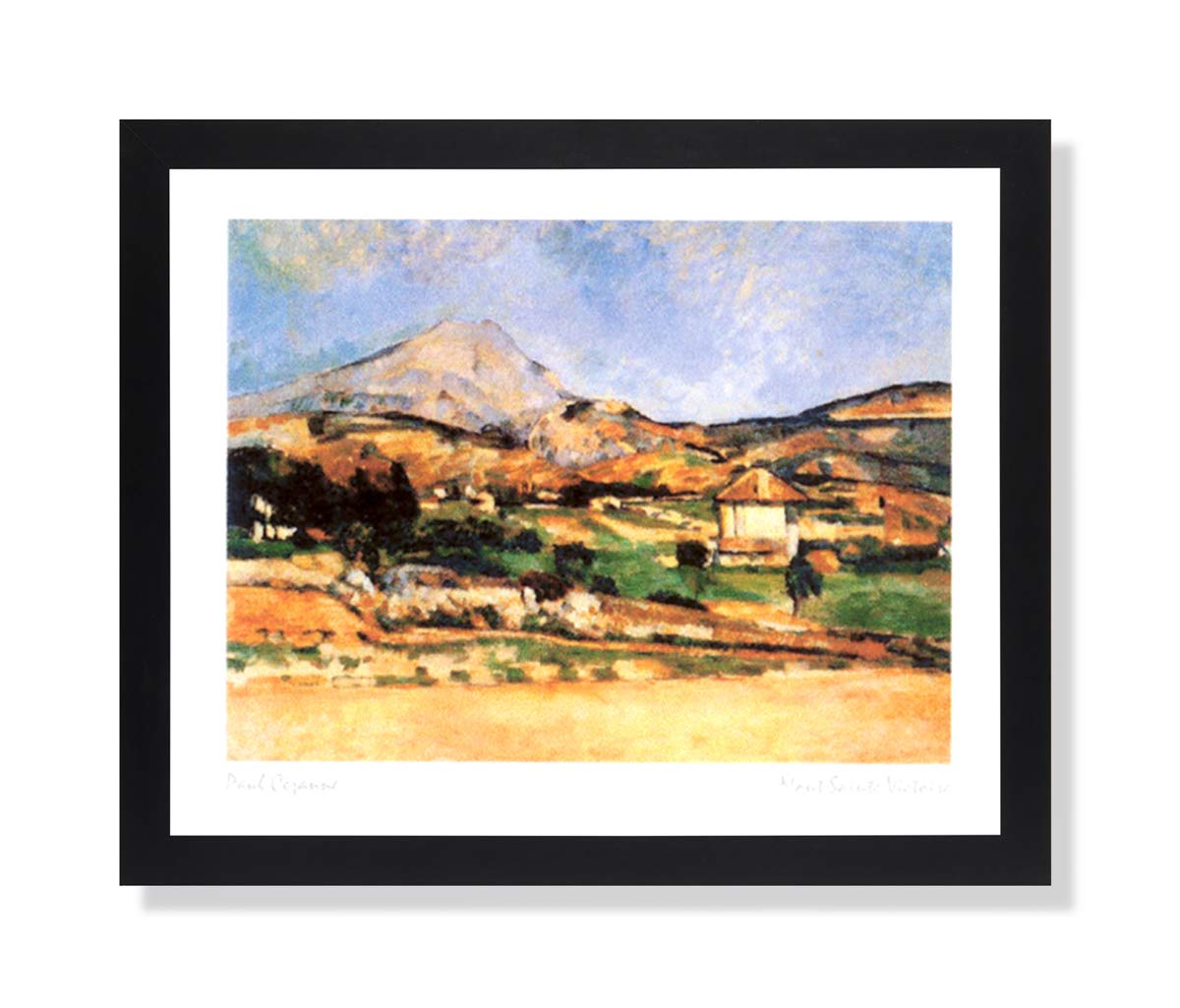 French Tuscan Landscape Wall Art - Black Framed Canvas Print - Perfect for Living Room, Bedroom & Office Decor