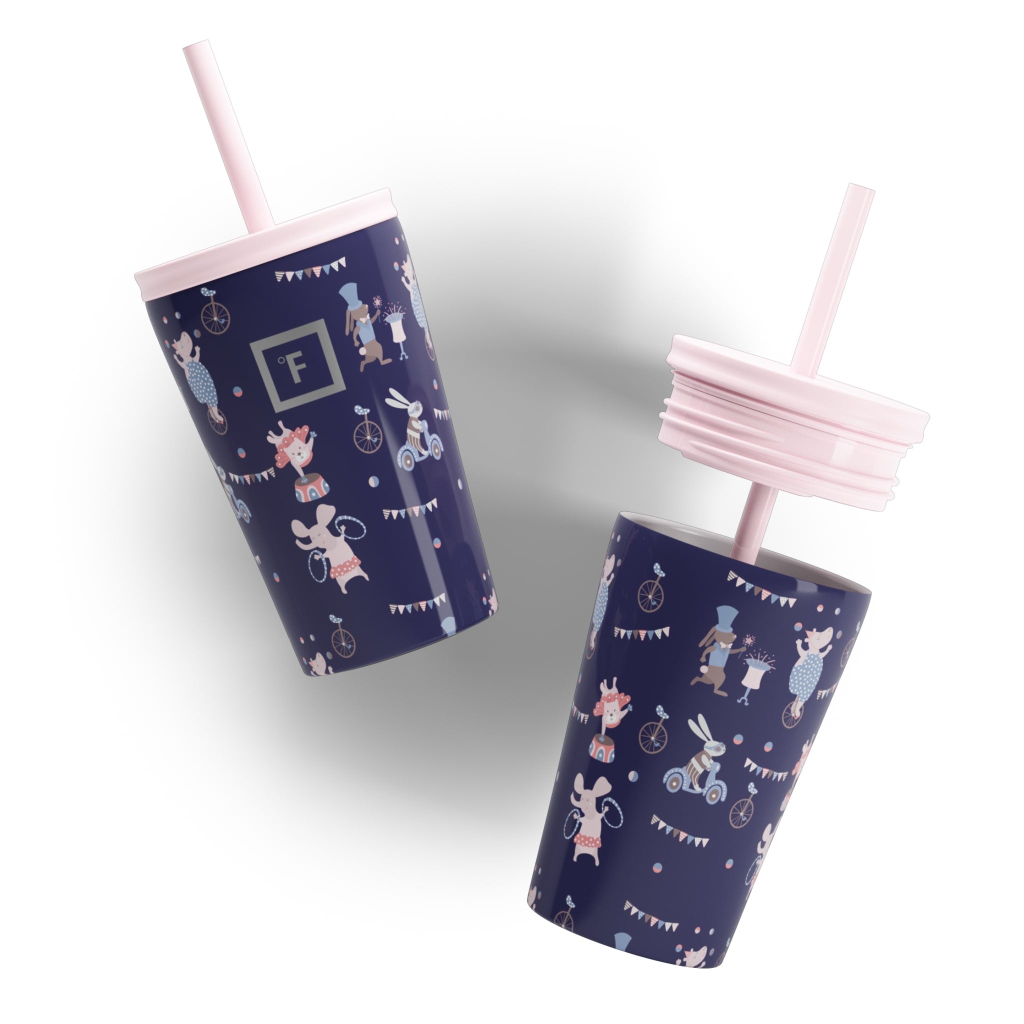 12 Oz Kids Tumblers with Lids and Straws - Insulated Stainless Steel Water Bottles for Boys & Girls - Leakproof, BPA-Free, Perfect for School, Sports & Outdoor Activities