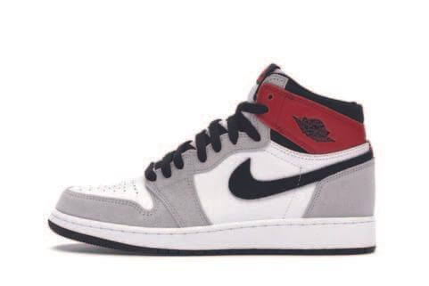 Air Jordan 1 High OG Light Smoke Grey GS Basketball Shoes for Women & Girls - Perfect for Streetwear, Sneaker Collection & Casual Outfits