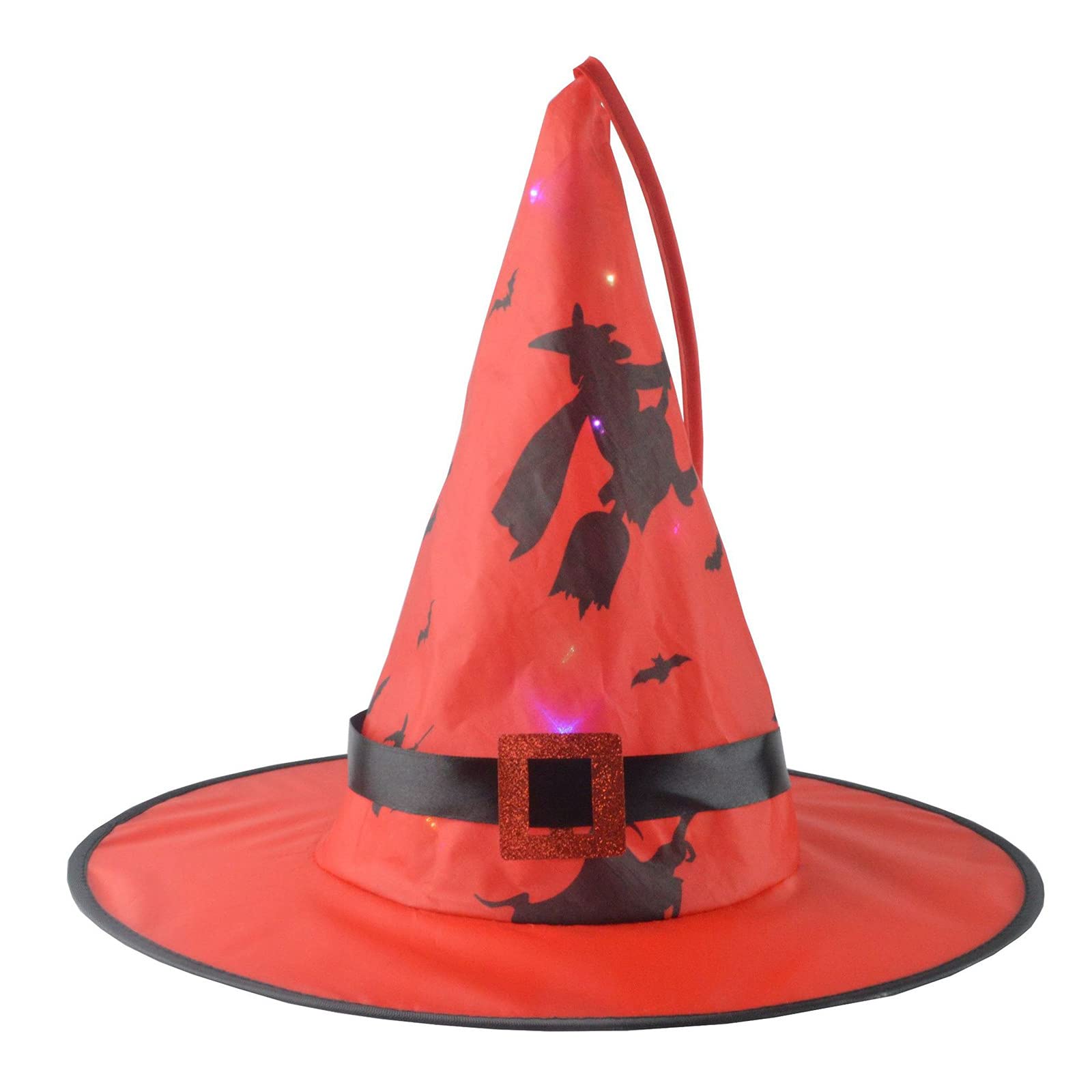 Glowing Witch Hat for Halloween - Light Up Costume Accessory for Kids & Adults - Perfect for Dance Parties, Trick or Treating & Dress Up