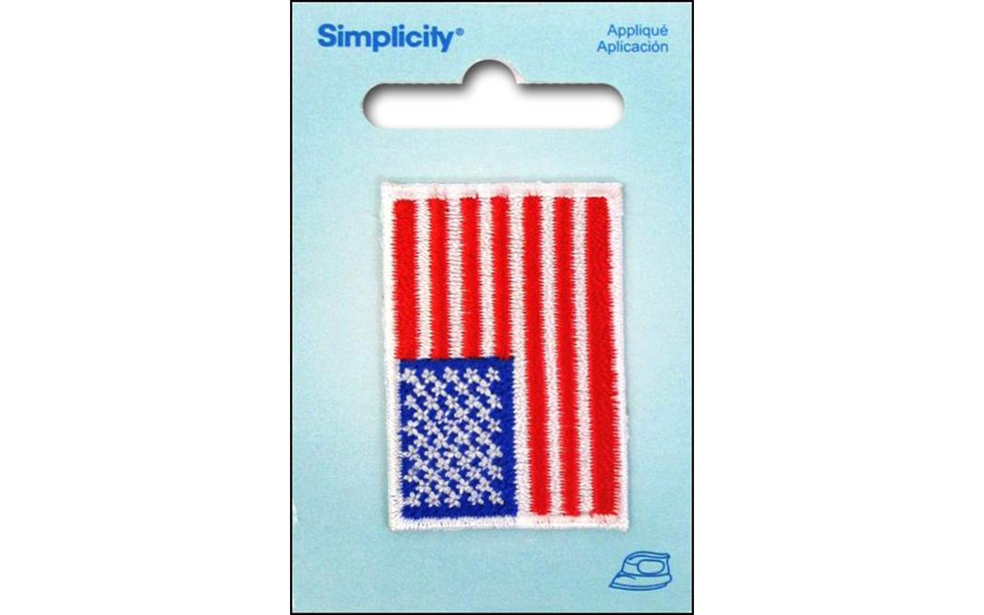 Darice Small American Flag Iron On Patches - Patriotic DIY Fabric Appliques for Clothing, Bags & Crafts | Perfect for 4th of July, Memorial Day & Veterans Day Celebrations