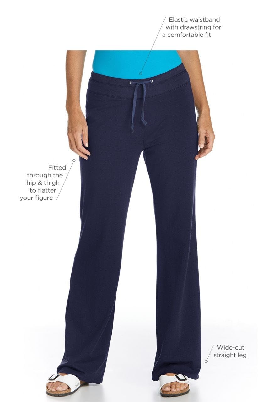 Coolibar UPF 50+ Women's Windley Beach Pants - Sun Protective Swim Cover Up for Outdoor Activities, Swimming, and Travel
