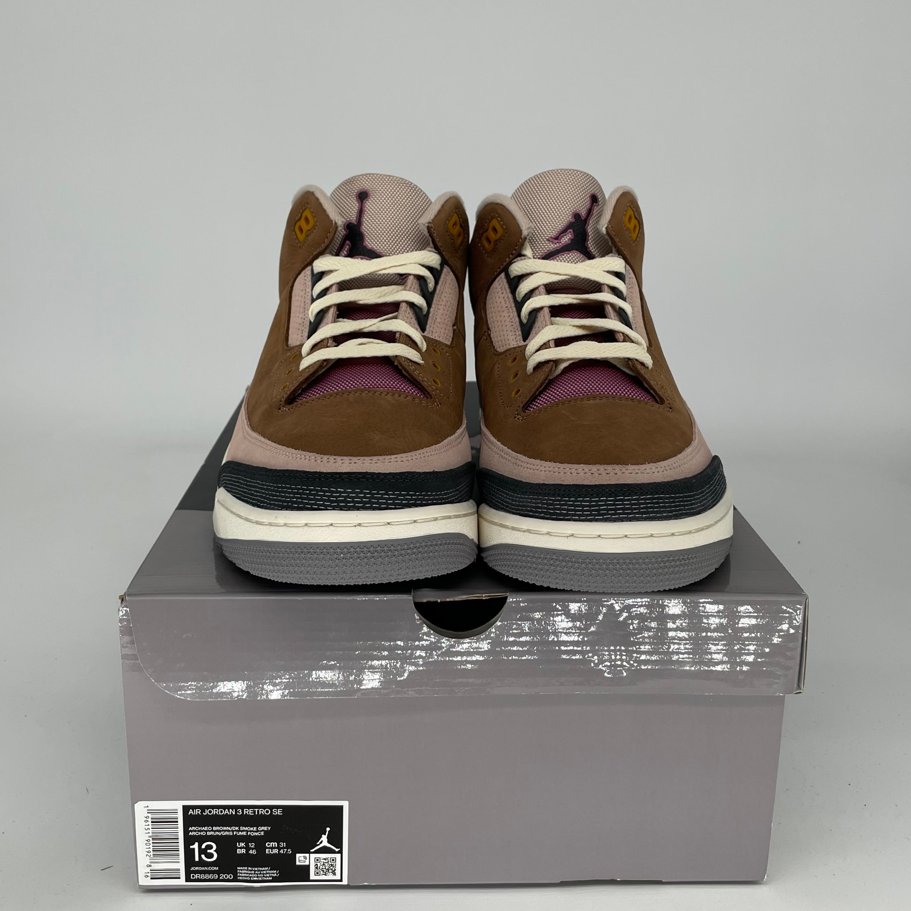 AIR JORDAN 3 WINTERIZED ARCHEO BROWN Men's Basketball Shoes Size 13 DR8869-200 - Perfect for Winter Streetwear & Sneaker Collectors