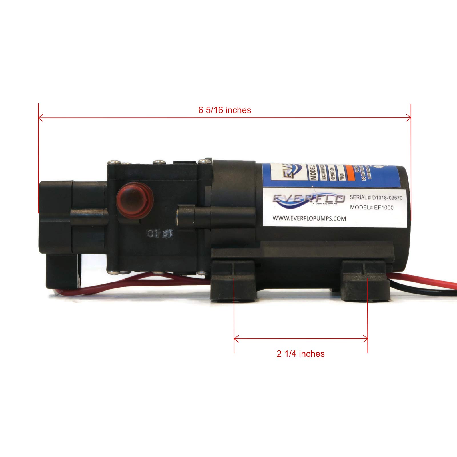 Everflo EF1000 12V Diaphragm Water Pump 1.0 GPM (4 Pack) - OEM Replacement for RV, Marine & Off-Grid Water Systems | Durable & Quiet Water Transfer Solution