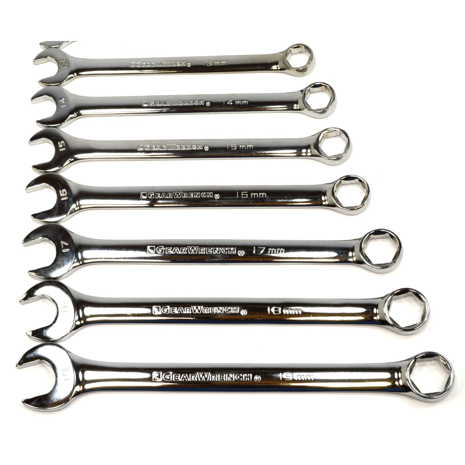 GEARWRENCH 14-Piece Metric Combination Wrench Set - 6-Point Full Polish Chrome Vanadium Steel - Perfect for Automotive Repair & DIY Mechanics