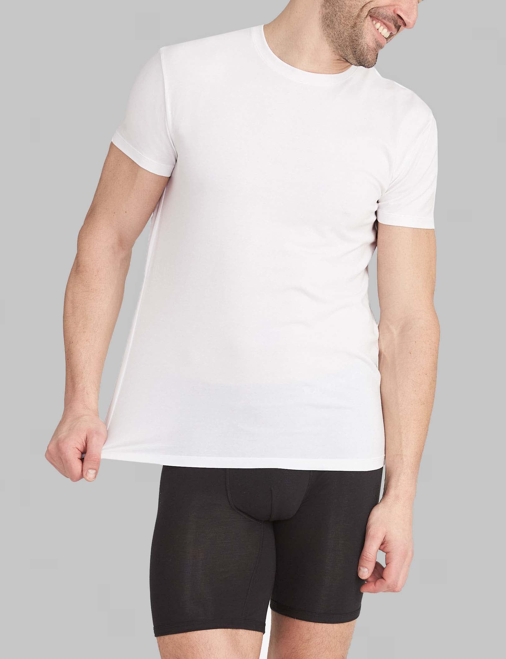 Second Skin Crew Neck Undershirt for Men - Ultra Soft Modern Fit (3 Pack) - Perfect for Layering, Workout & Everyday Comfort