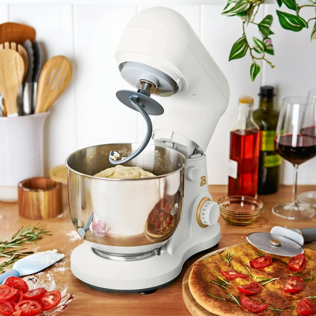 Drew Barrymore Beautiful 3.5 Qt Stand Mixer - Lightweight Powerful Tilt-Head Kitchen Mixer (White Icing) - Perfect for Baking Cakes, Cookies & Dough | Home & Professional Use