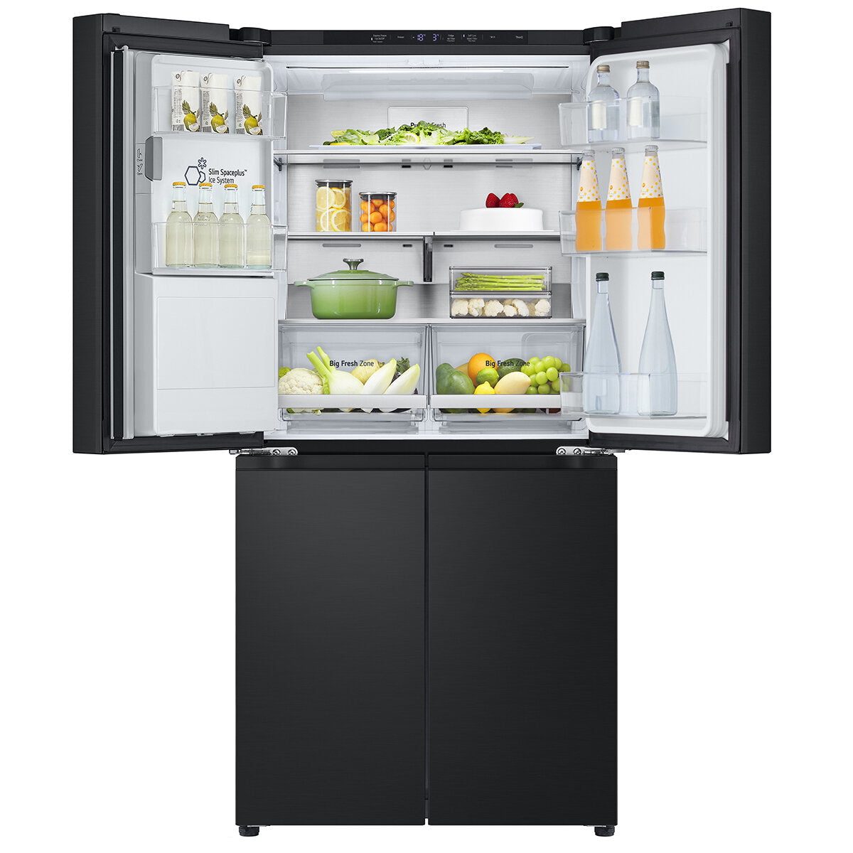 LG 508L French Door Refrigerator with Slim In-Door Ice & Water Dispenser - Matte Black (GF-L500MBL) - Perfect for Modern Kitchens & Open-Concept Homes