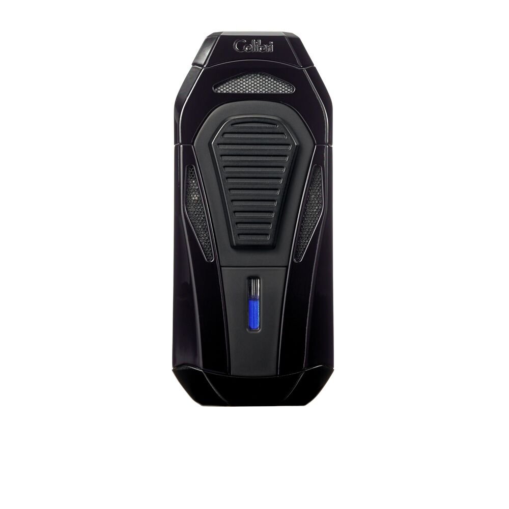 Colibri Boss Triple-Jet Butane Lighter with Built-in Cigar Cutter - Windproof, High Altitude Tested, Refillable (Black) - Perfect for Cigar Enthusiasts, Outdoor Smoking & Gifts