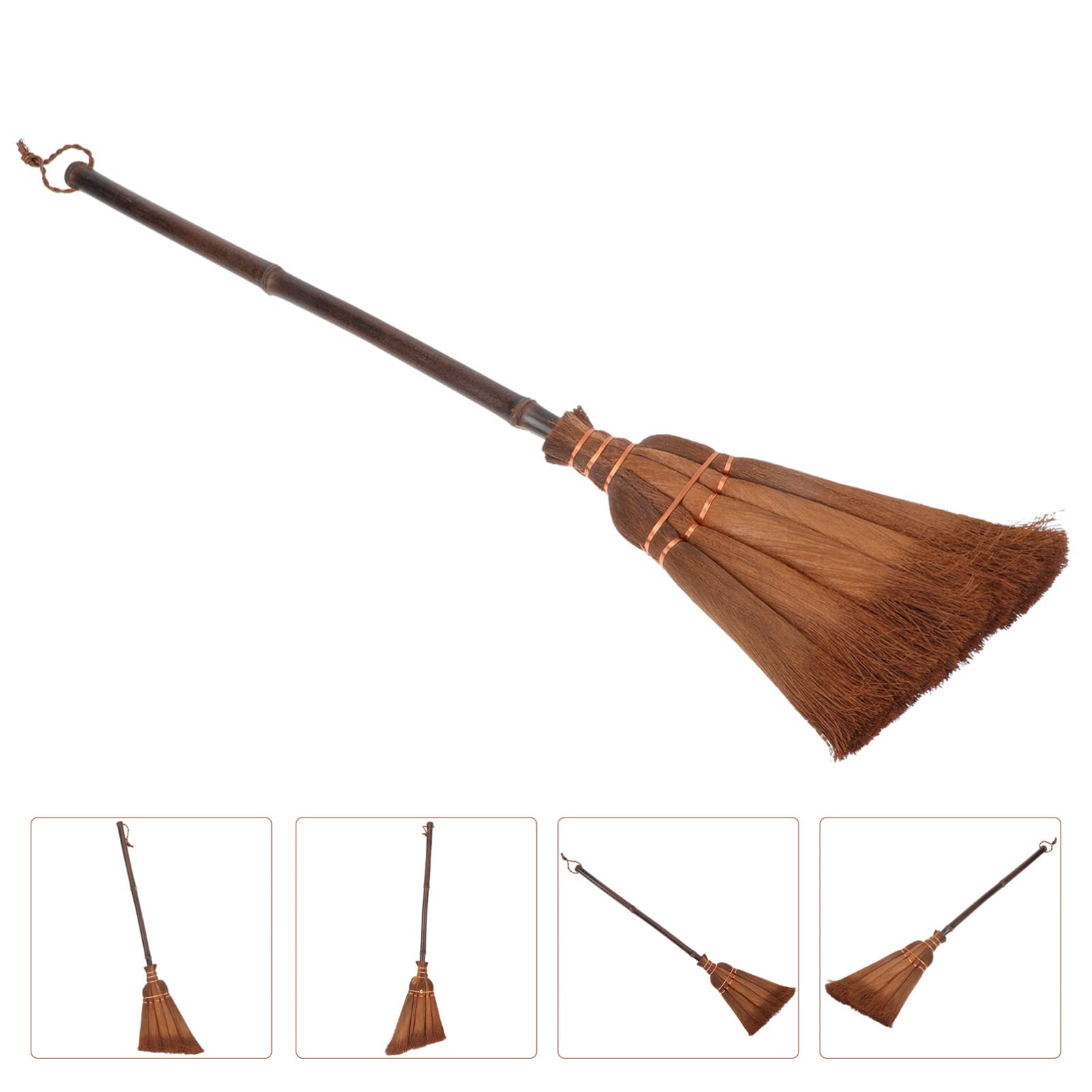 Eco-Friendly Straw Broom for Floor Cleaning | Handmade Braided Small Broom | Household Cleaning Supplies | Perfect for Hardwood Floors, Patios & Tight Spaces