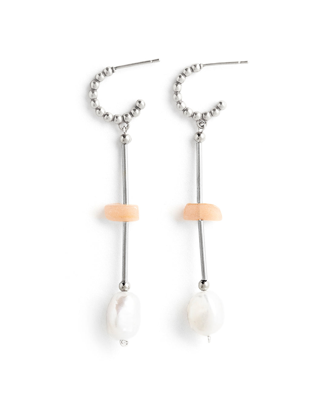 Cabana Silver Earrings for Women - Elegant Dangle Hoop Earrings for Everyday Wear & Beach Vacation | Perfect Gift for Her