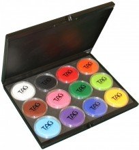 TAG Face and Body Paint - 12 Color Palette (32g Each) | Non-Toxic, Water-Based for Halloween, Cosplay & Body Art | Perfect for Parties, Festivals & Creative Makeup