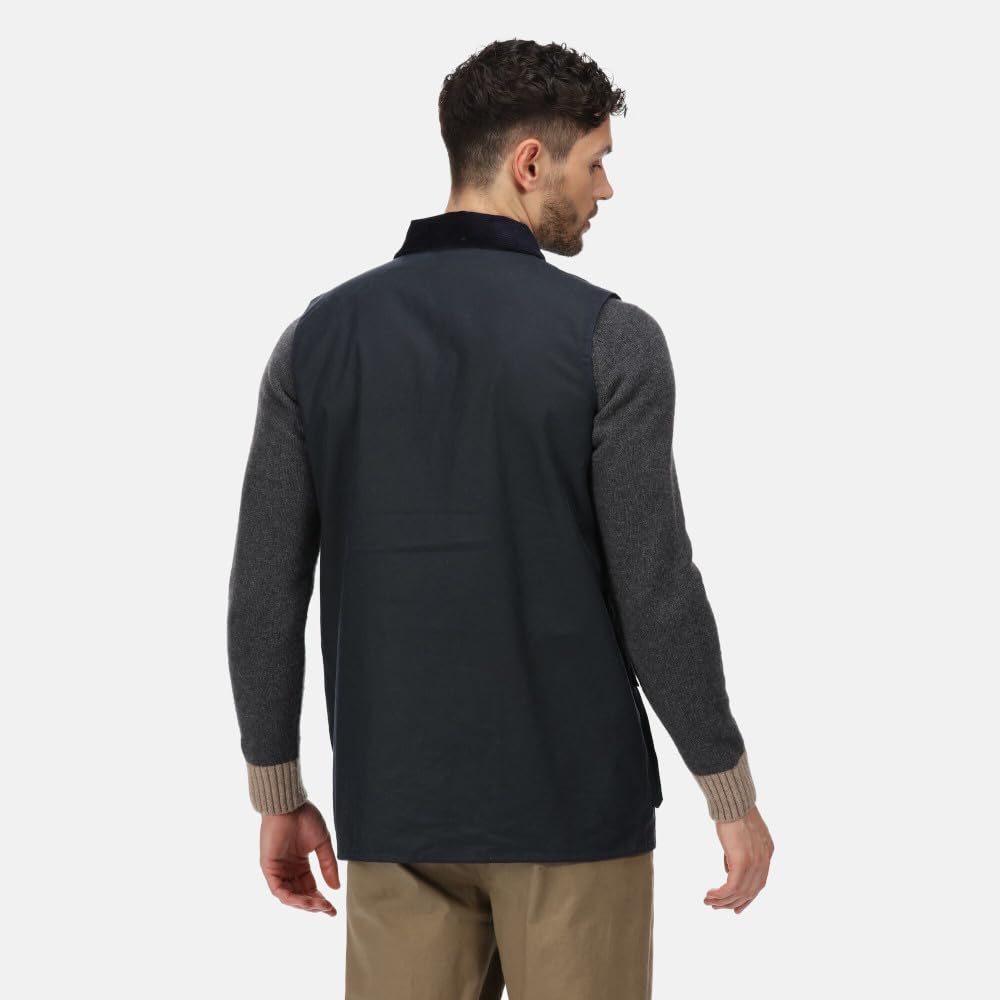 Regatta Men's Banbury Waxed Body Warmer Vest - Lightweight Water-Resistant Outdoor Jacket for Hiking, Camping & Casual Wear