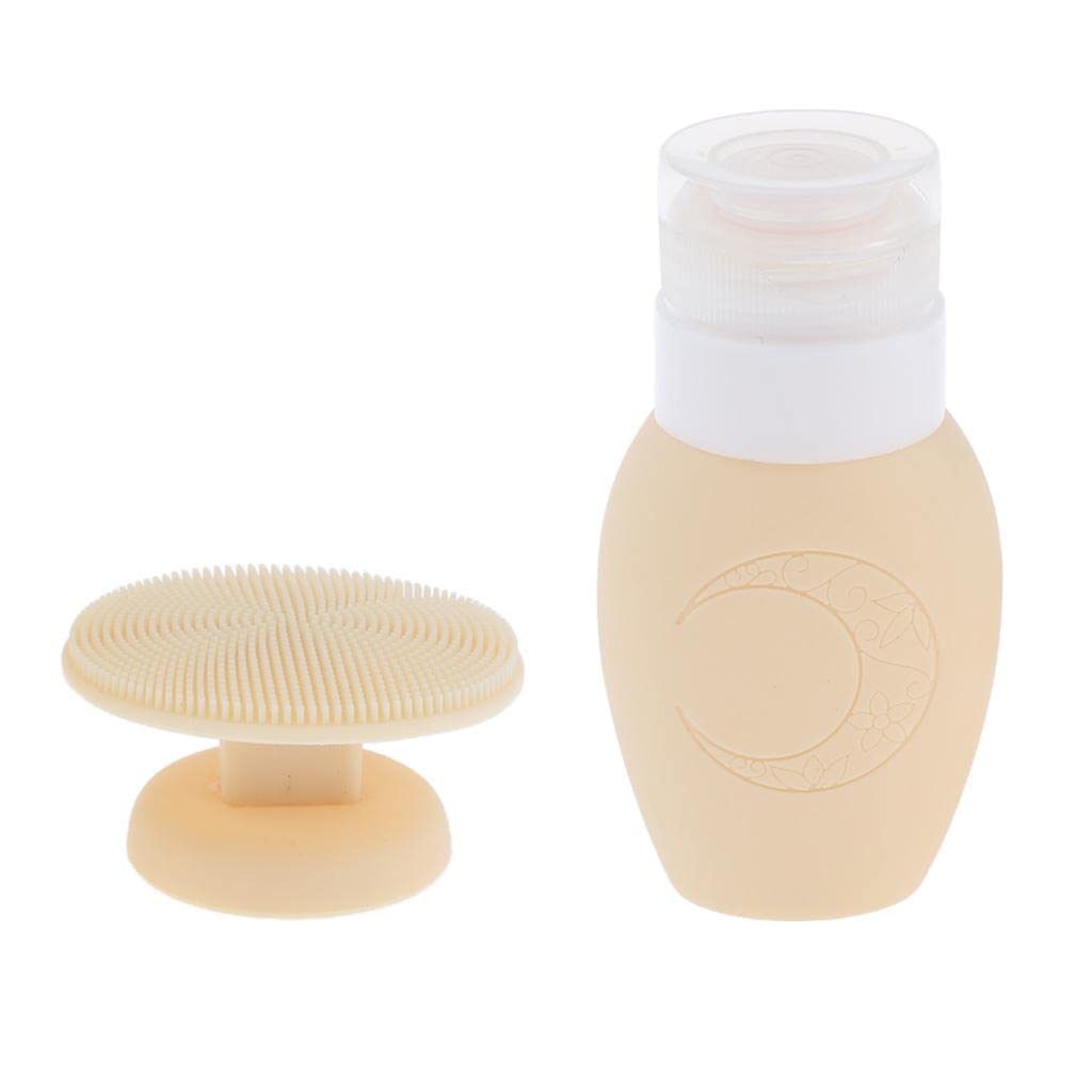 LOSA 70ml Refillable Empty Travel Bottles for Shampoo, Makeup & Liquids - Leak Proof Brown Containers for Toiletries, Cosmetics & Skincare - Perfect for Air Travel, Gym & Vacation Packing