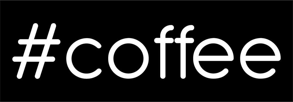 White 5.5 Inch Coffee Hashtag Vinyl Decal Sticker for Cars, Trucks, Vans, SUVs, Windows, Walls, Cups & Laptops - Perfect for Customizing Vehicles, Home Decor & Office Accessories | KCD2325