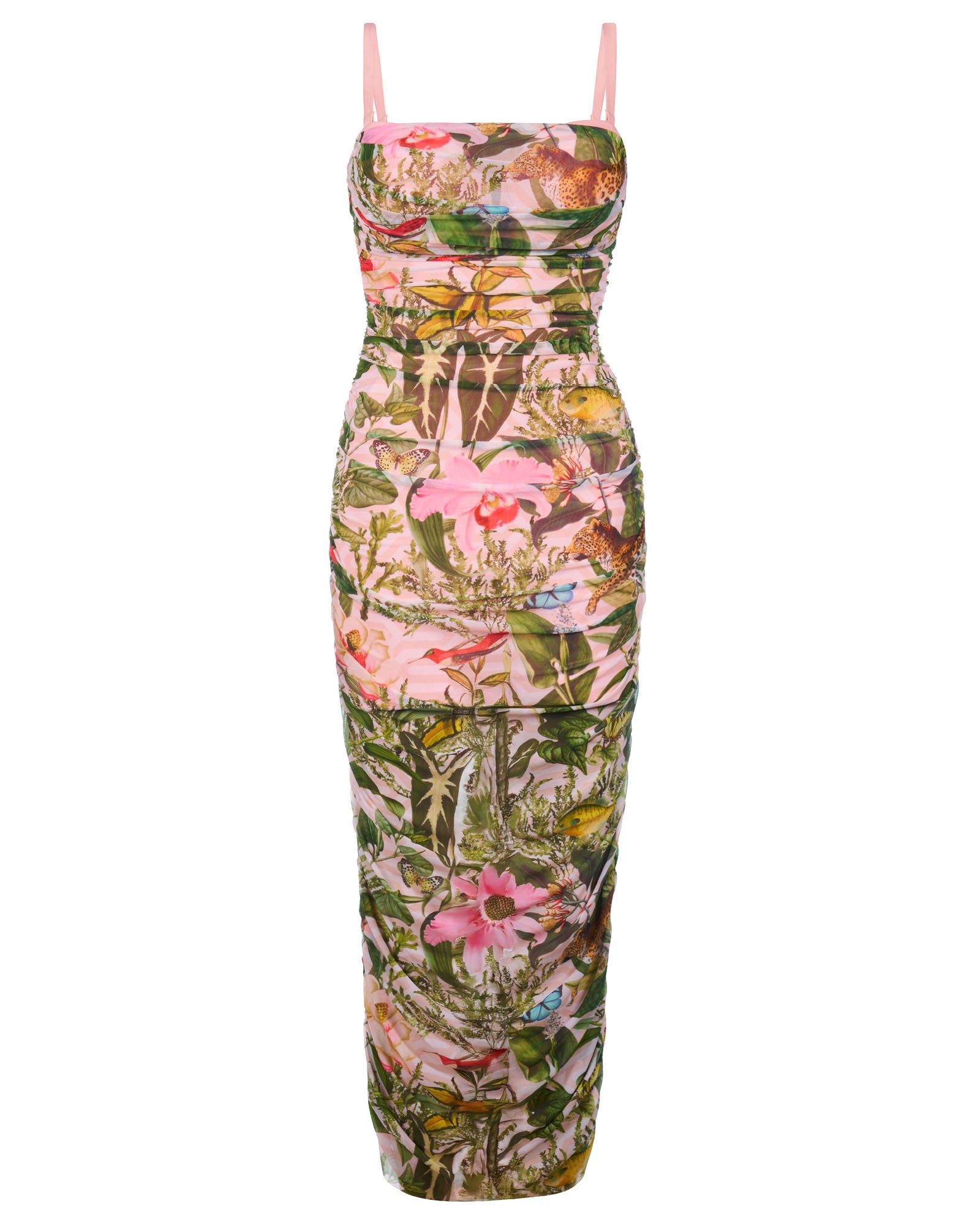 Sweetie Mesh Column Dress Floral Ambrosia - Elegant Flowy Maxi Dress for Women, Perfect for Summer Weddings, Beach Vacations & Date Nights