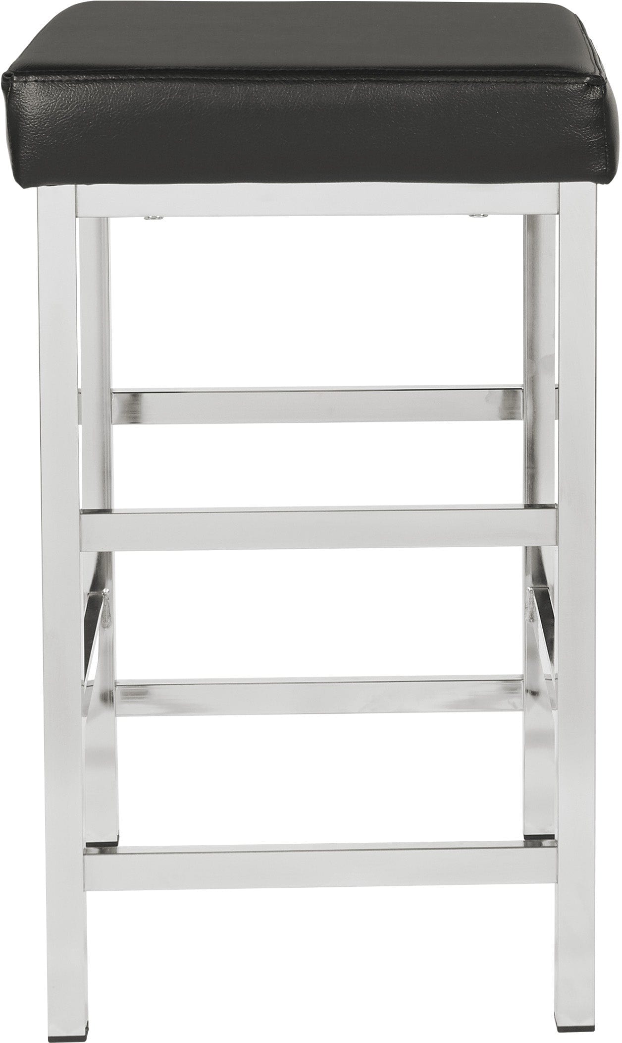 Office Star Polished Chrome Backless Bar Stool - 24