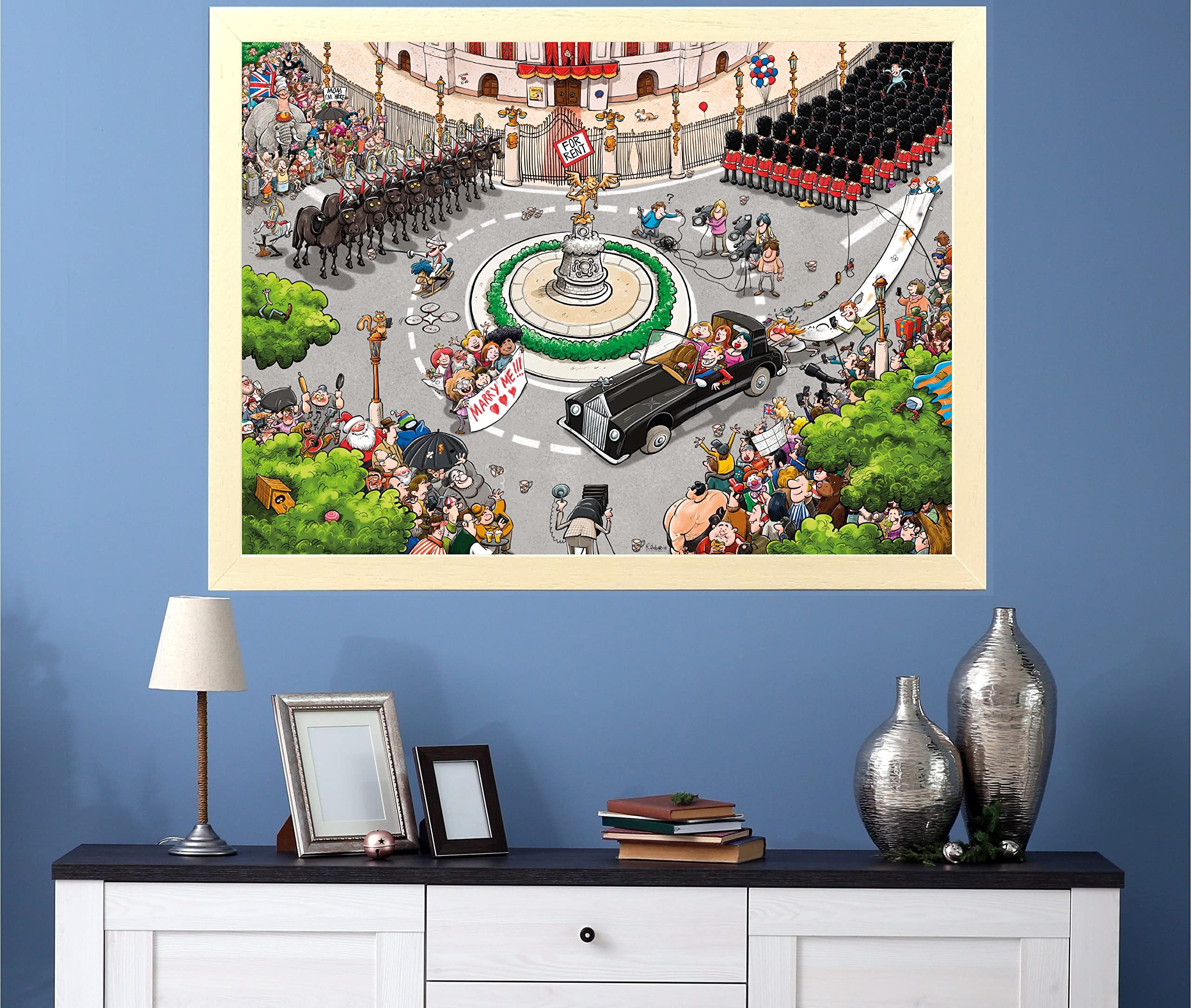 1000-Piece Royal Wedding Chaos Jigsaw Puzzle by Ricardo Galvão - Hilarious & Detailed Adult Puzzle - Challenging Brain Teaser for Teens & Adults - Perfect for Family Game Nights & Party Entertainment