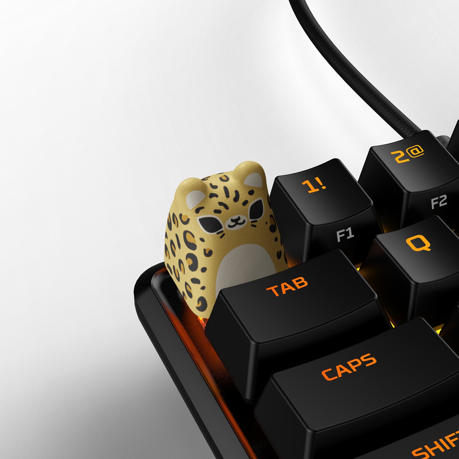 HX3D Custom Keycap - Safari Leopard Design for Mechanical Keyboards | Perfect for Gaming & Typing Enthusiasts