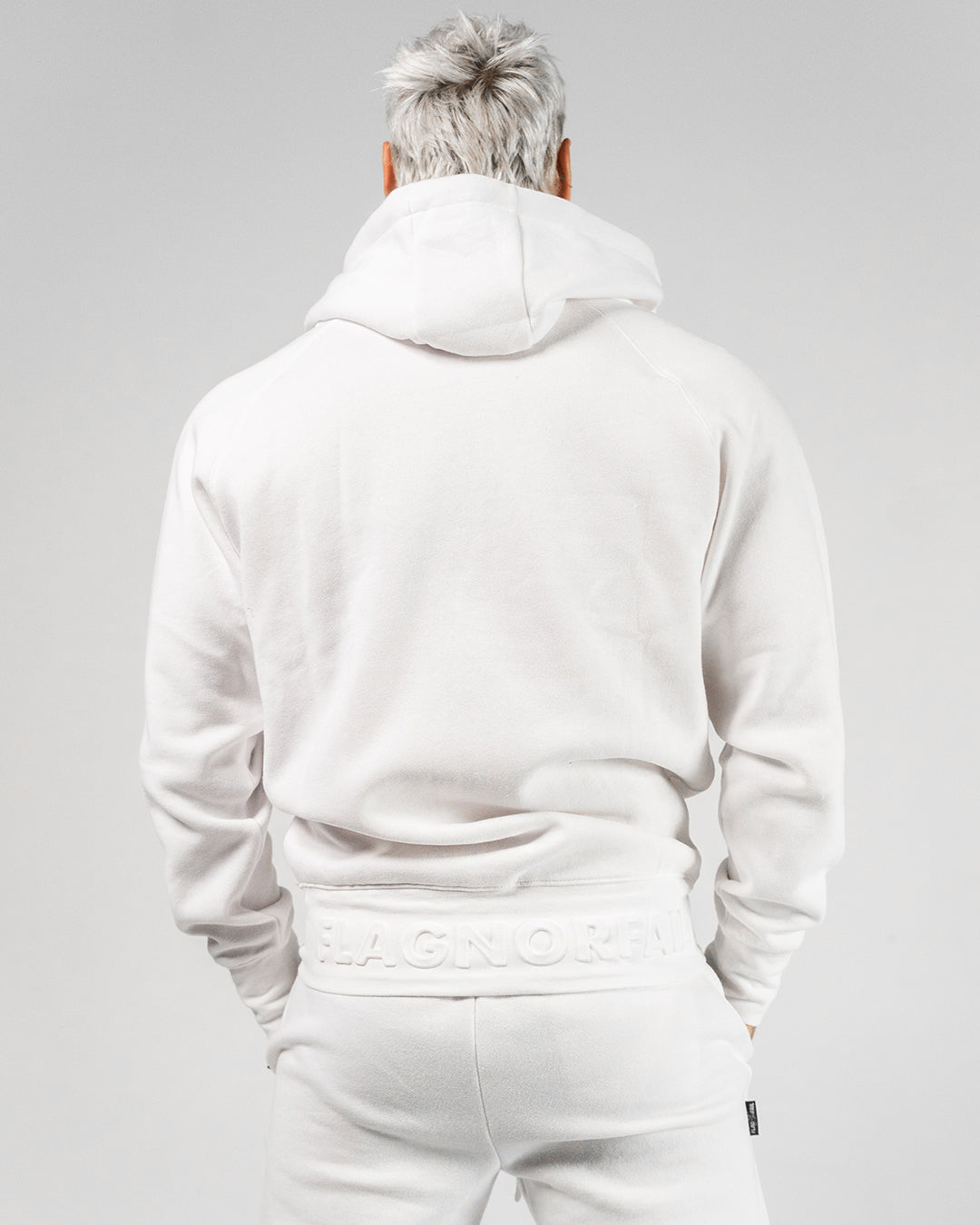 Varsity Patch Zip Up Hoodie - White | Trendy College Letterman Jacket for Men & Women | Perfect for Casual Wear, Sports Events & Campus Style