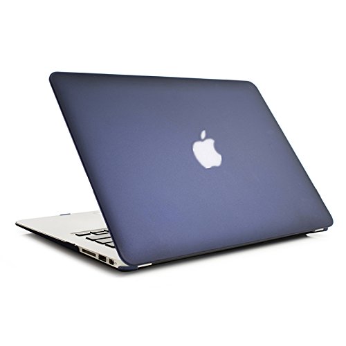 Se7enline Protective Hard Case for MacBook Pro 15 inch (A1707/A1990 2016-2018) with Touch Bar - Includes Keyboard Cover, Laptop Sleeve, Screen Protector & Dust Plug - Navy Peony/Blue - Perfect for Work, Travel & School Use
