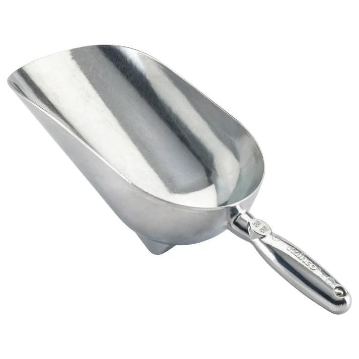 Winco 38.5 Oz Aluminum Scoop - Heavy Duty Commercial Kitchen Tool for Ice Cream, Pet Food, and Bulk Ingredients