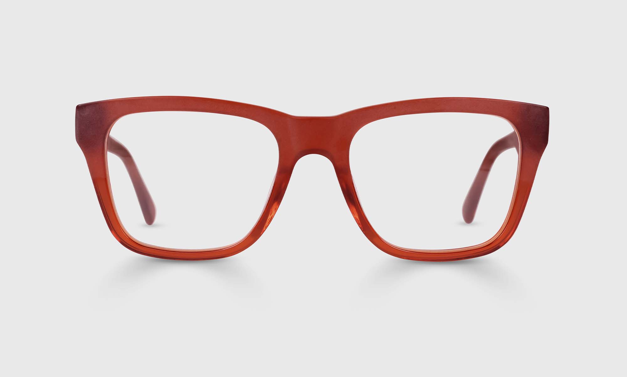 Kvetcher Wide Color 76 Half Matte Rust Orange Glasses - Stylish Eyewear for Men & Women - Perfect for Outdoor Activities, Driving, and Fashion Accessories