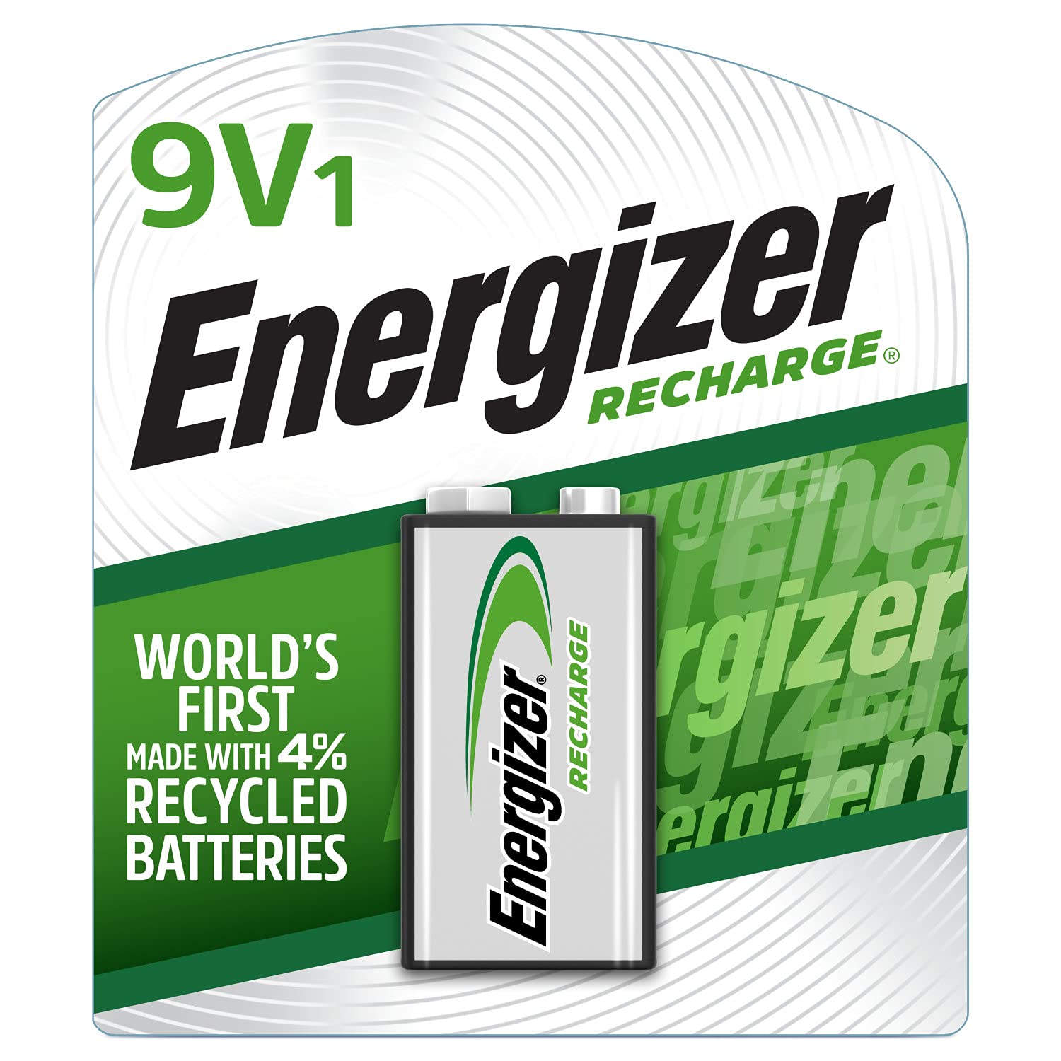 Energizer 9V Rechargeable Batteries - Pre-Charged 9 Volt Battery Pack (1 Count) | Perfect for Smoke Detectors, Guitar Pedals & Wireless Microphones