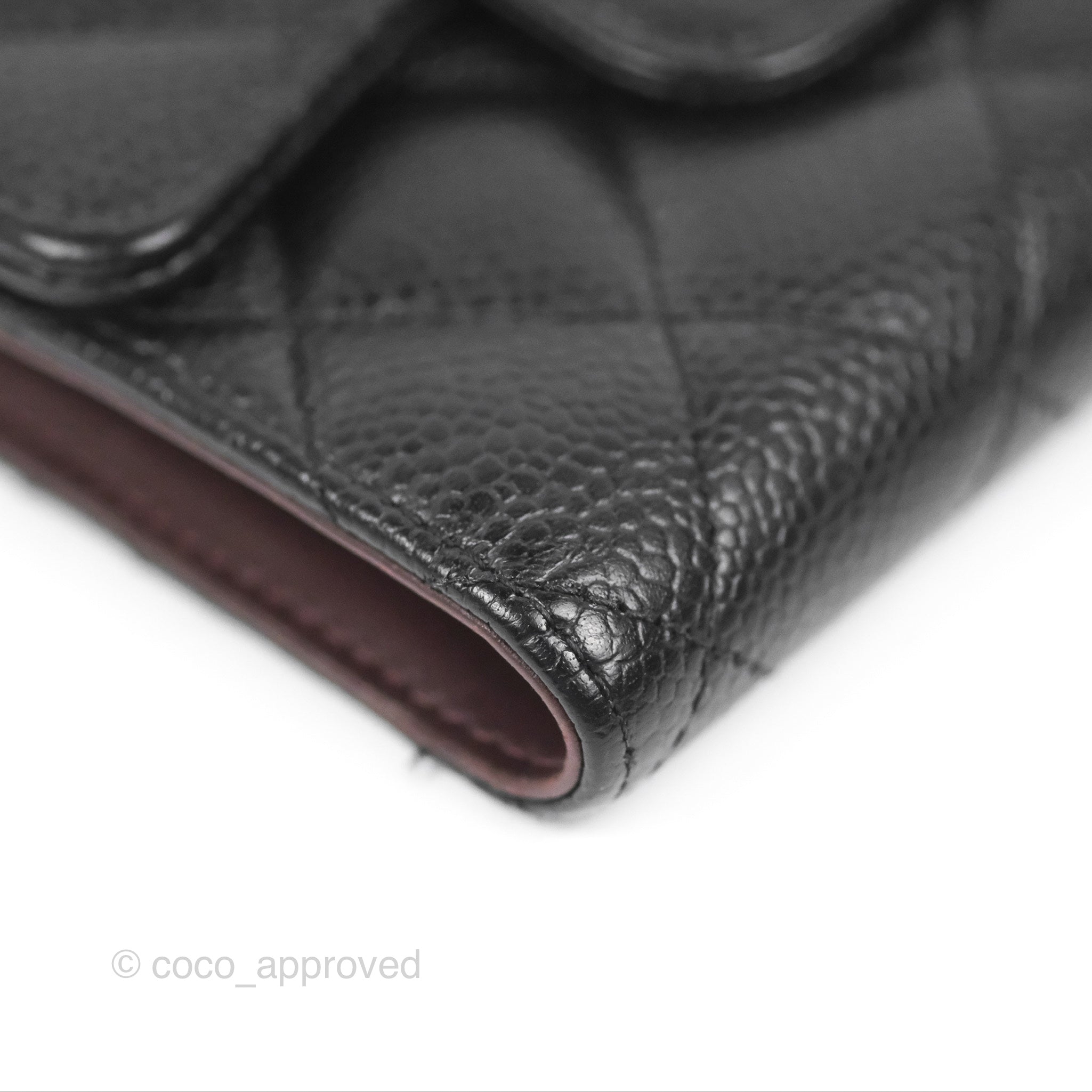 Chanel Classic Flap Wallet Black Caviar Leather with Silver Hardware - Luxury Designer Wallet for Women, Perfect for Everyday Use & Special Occasions