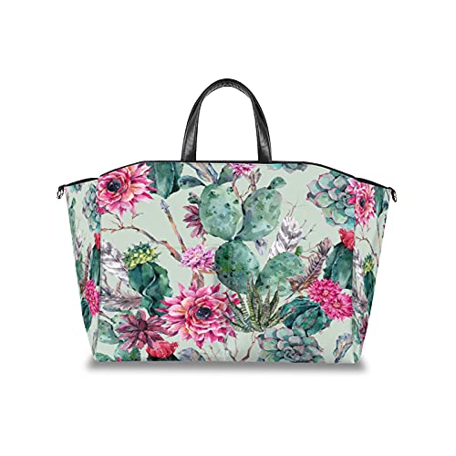 Exotic Cactus Diaper Tote with Stroller Straps - Large Capacity Baby Organizer Bag for Travel & Outings
